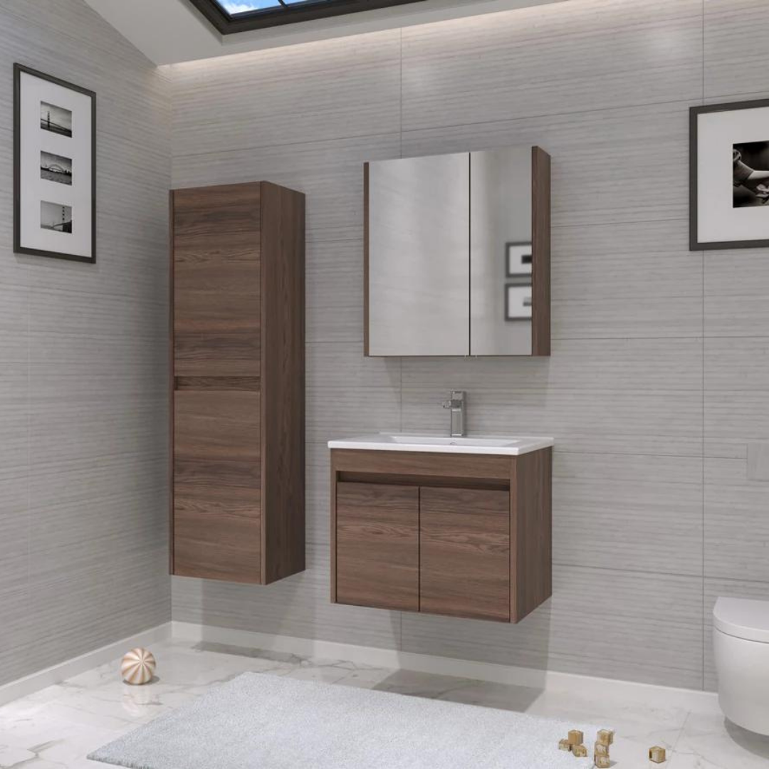 Orka Side 65cm Kapaklı Banyo Dolabı Set Navaro - ORKA.SİDE.65.TK.NAV