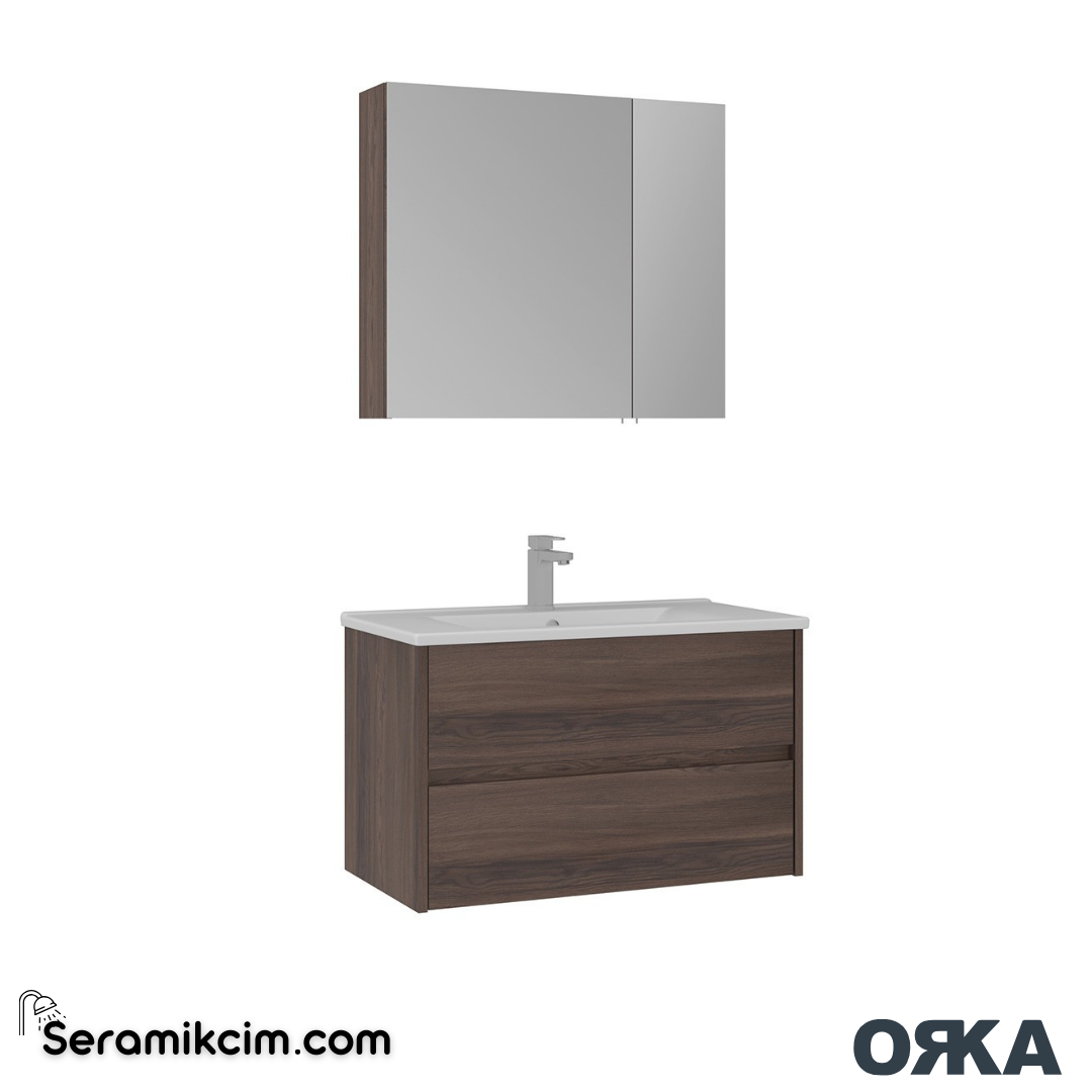 Orka Side 85cm Çekmeceli Banyo Dolabı Set Navaro - ORK225.85.03.TKM