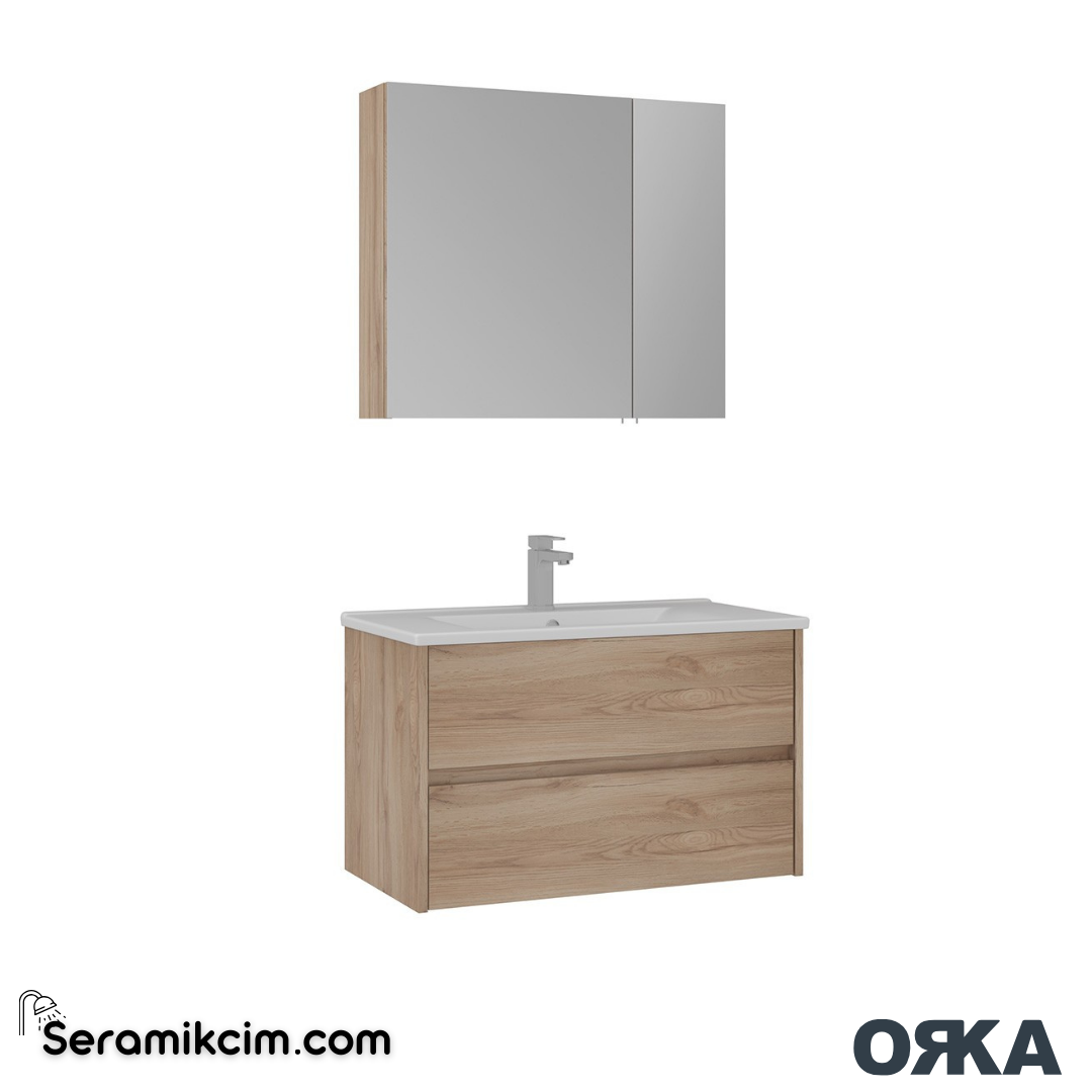Orka Side 85cm Çekmeceli Banyo Dolabı Set Legnano - ORK225.85.04.TKM