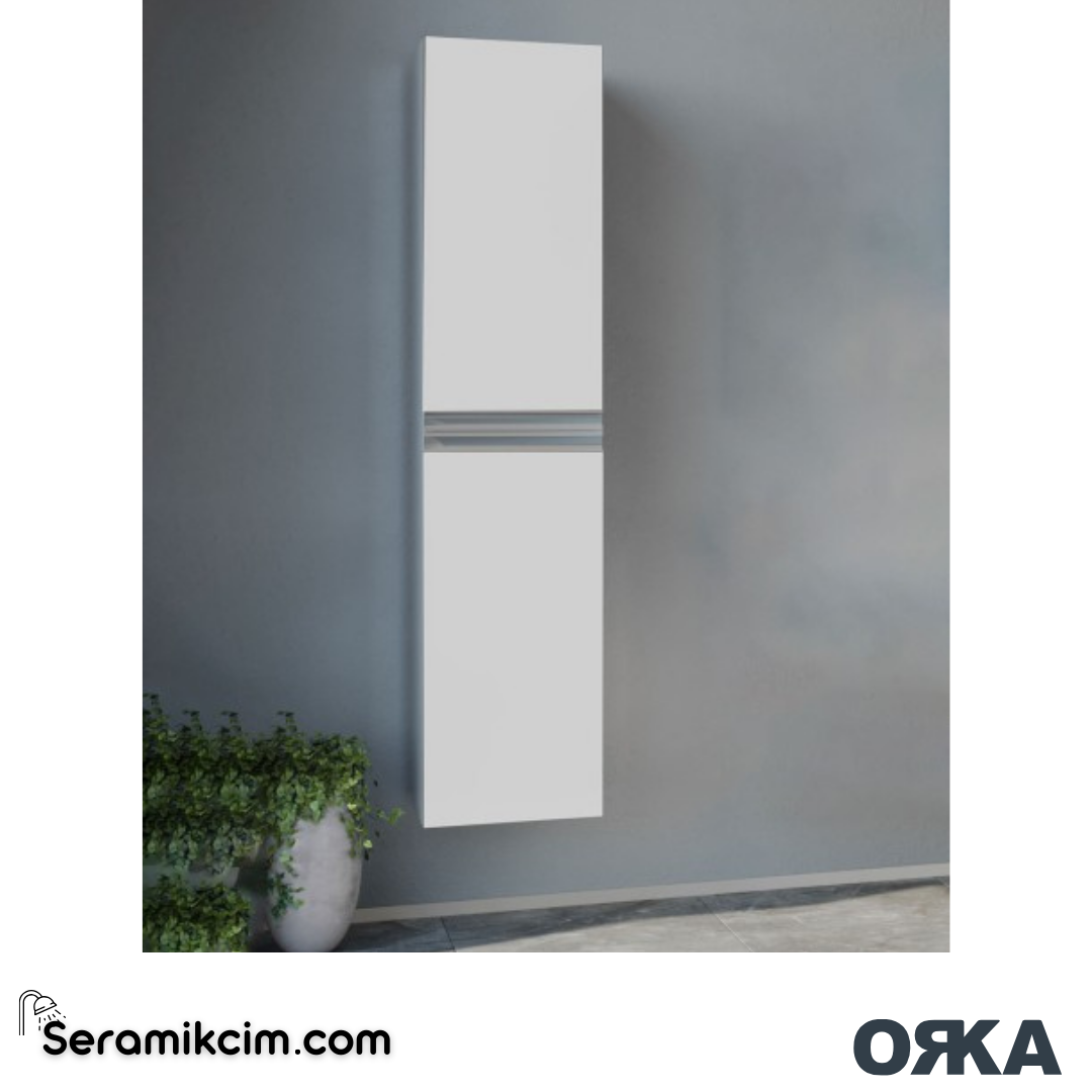 Orka Terme 35cm Boy Dolabı (Sağ-Sol) Parlak Kaşmir - ORK.BYD1199