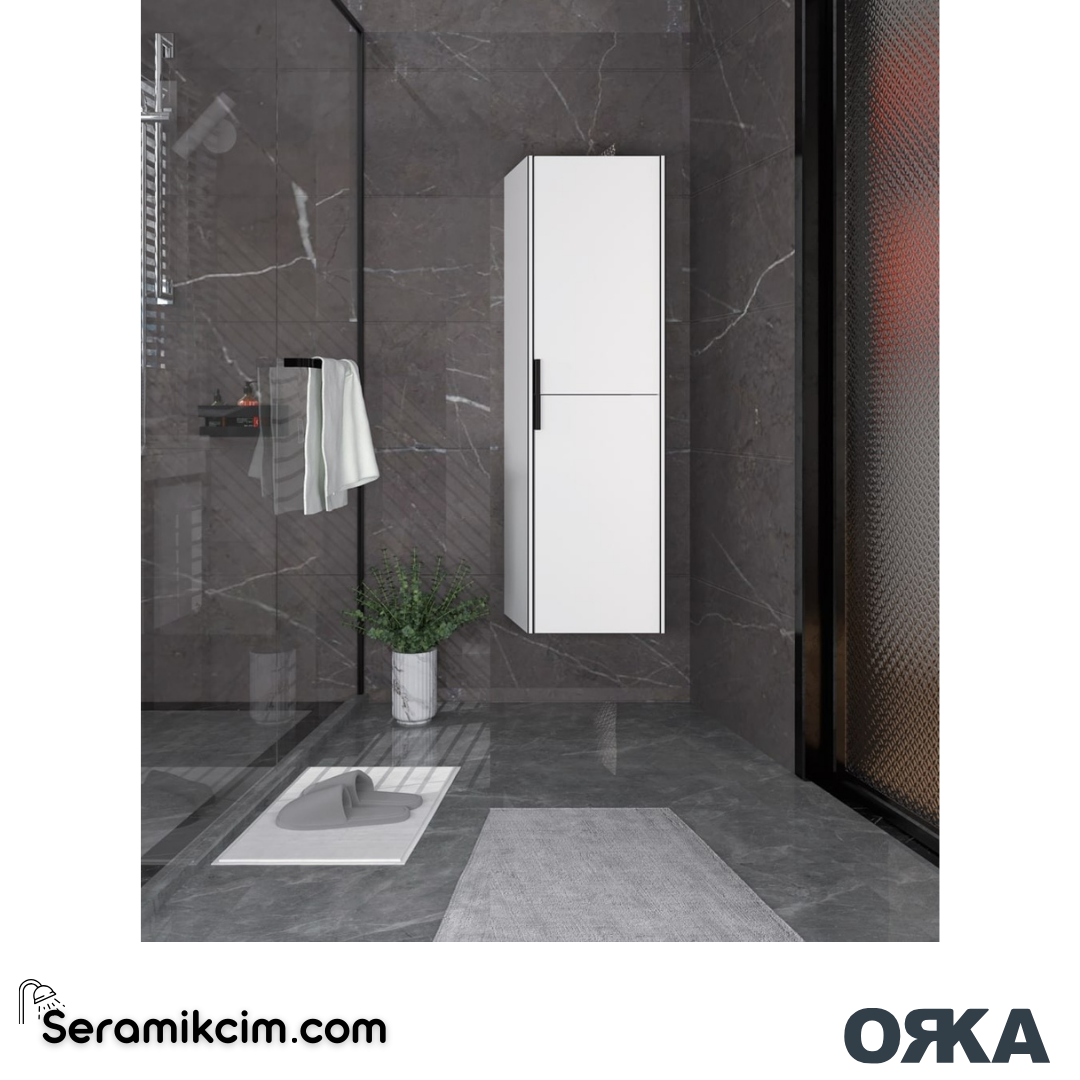Orka Trio 35cm Boy Dolabı (Sağ-Sol) Beyaz - ORK.BYD1201