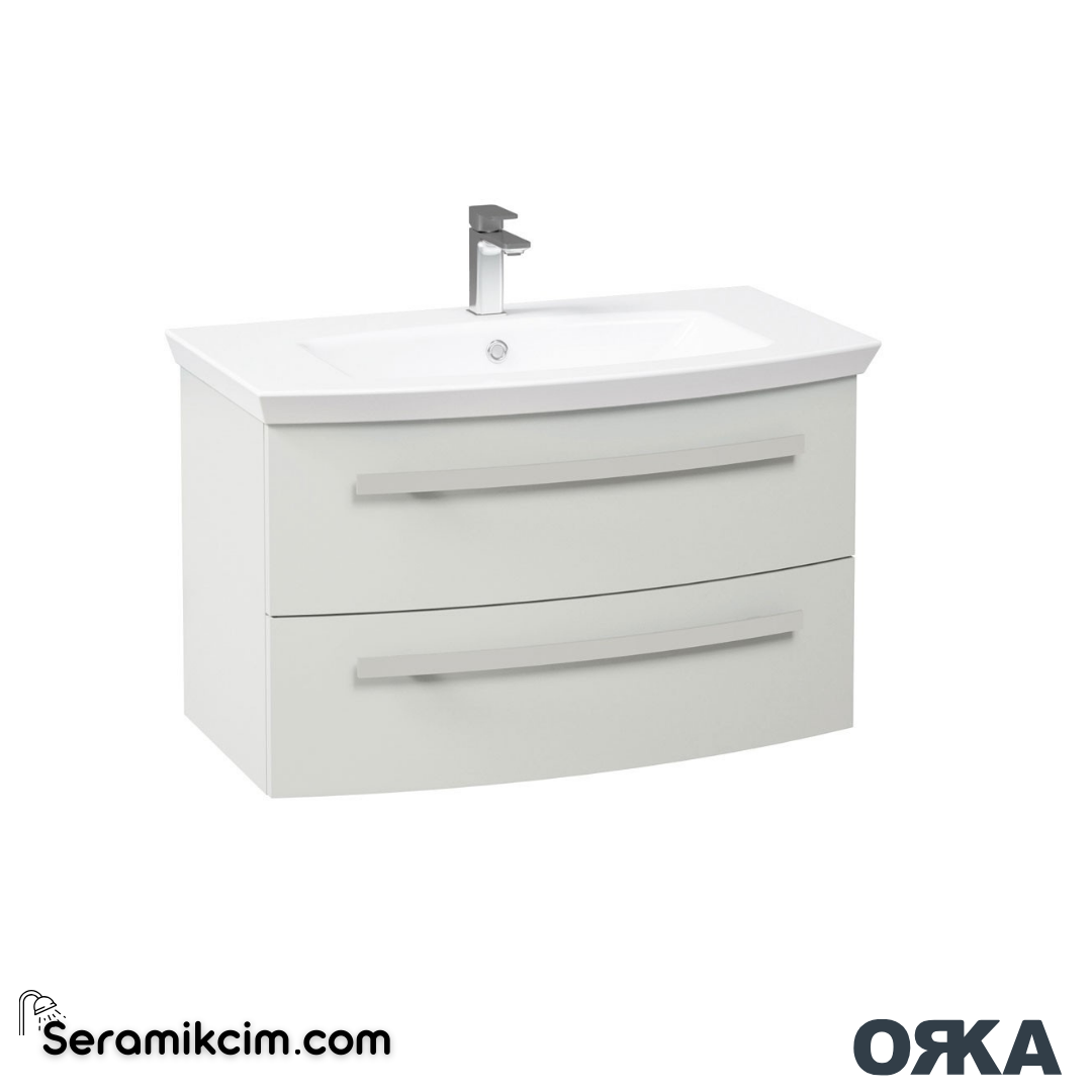Orka Urla 90cm Banyo Dolabı Set Parlak Kaşmir - ORK251.90.04.TKM