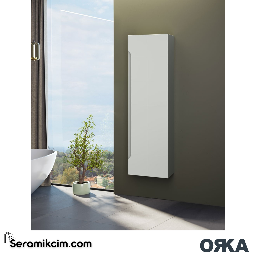 Orka Varna 40cm Boy Dolabı (Sağ-Sol) Mat Beyaz - ORK.BYD1169
