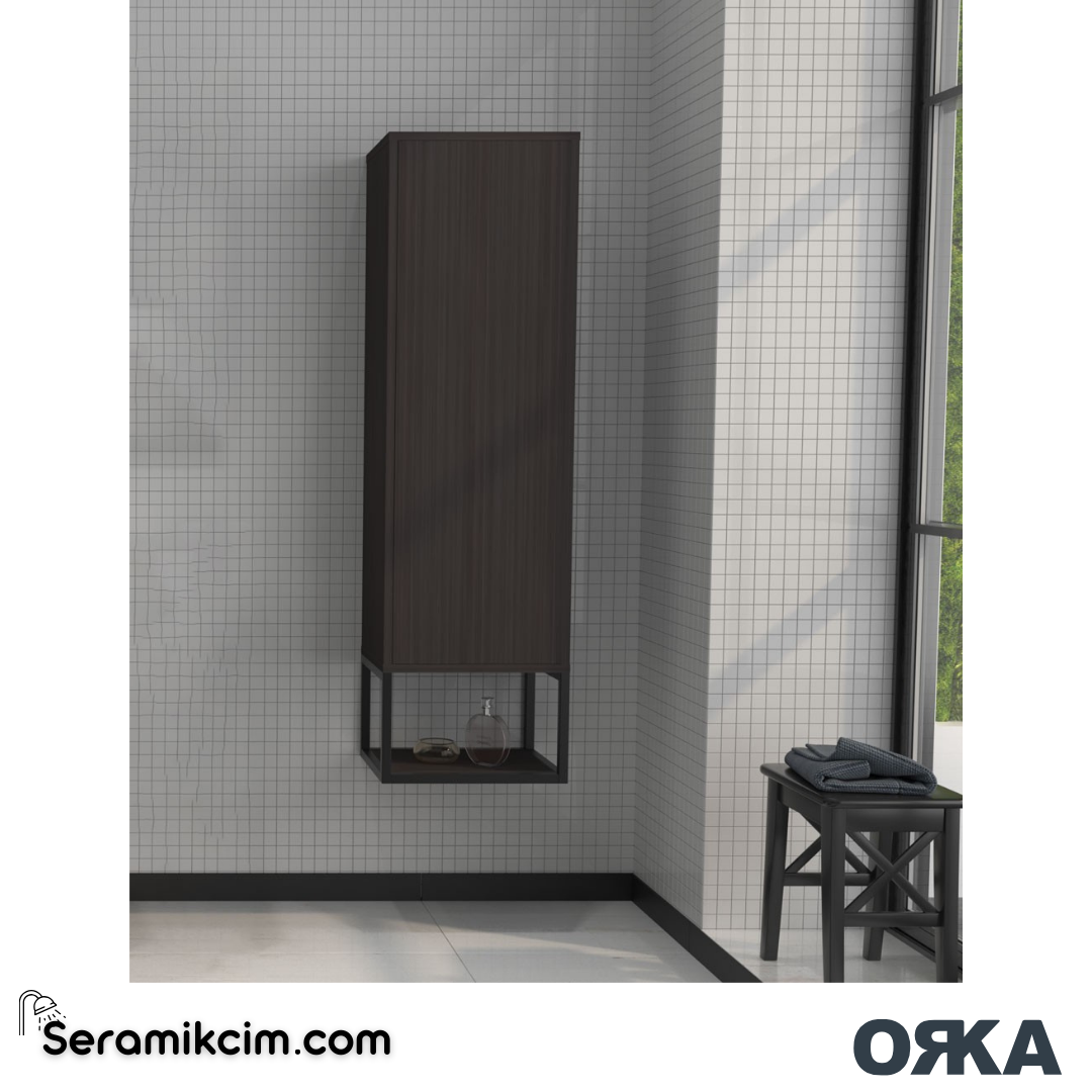 Orka Vegas 40cm Boy Dolabı Sağ Metalik Antrasit - ORK.BYD1173