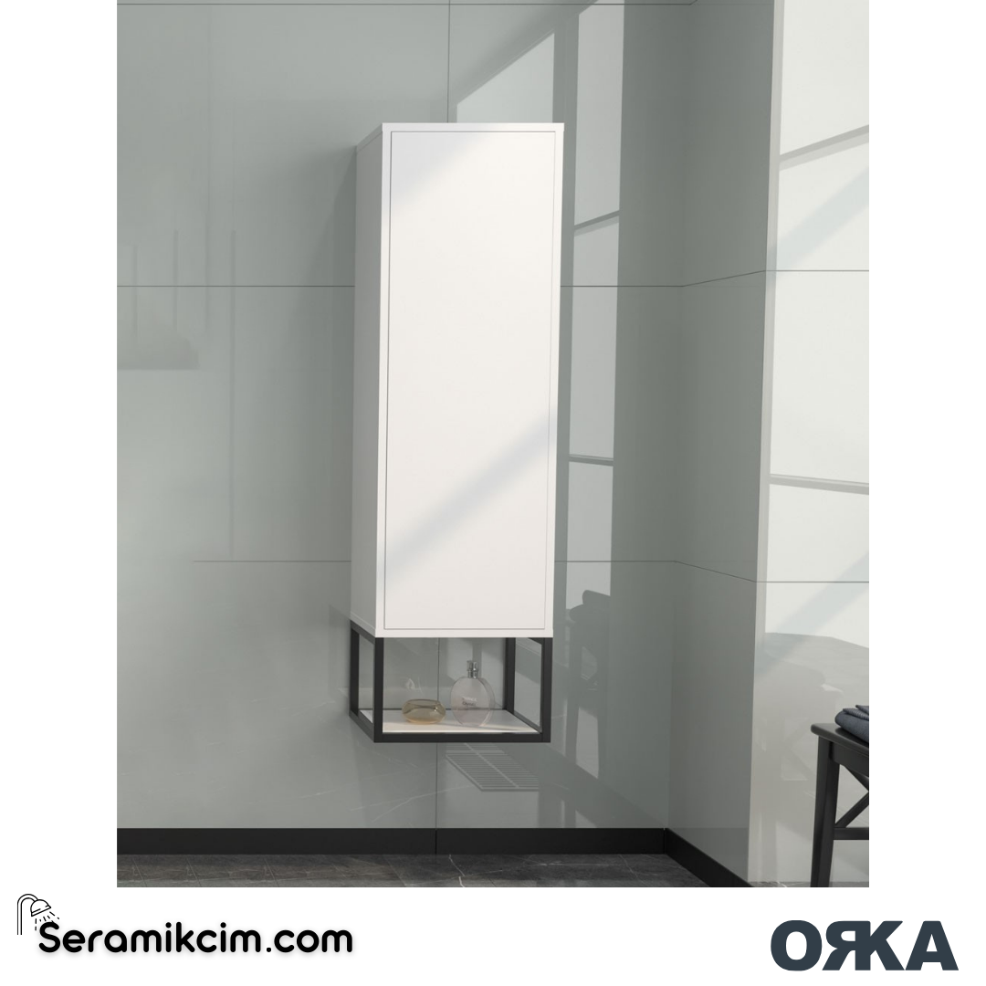 Orka Vegas 40cm Boy Dolabı Sol Beyaz - ORK.BYD1174