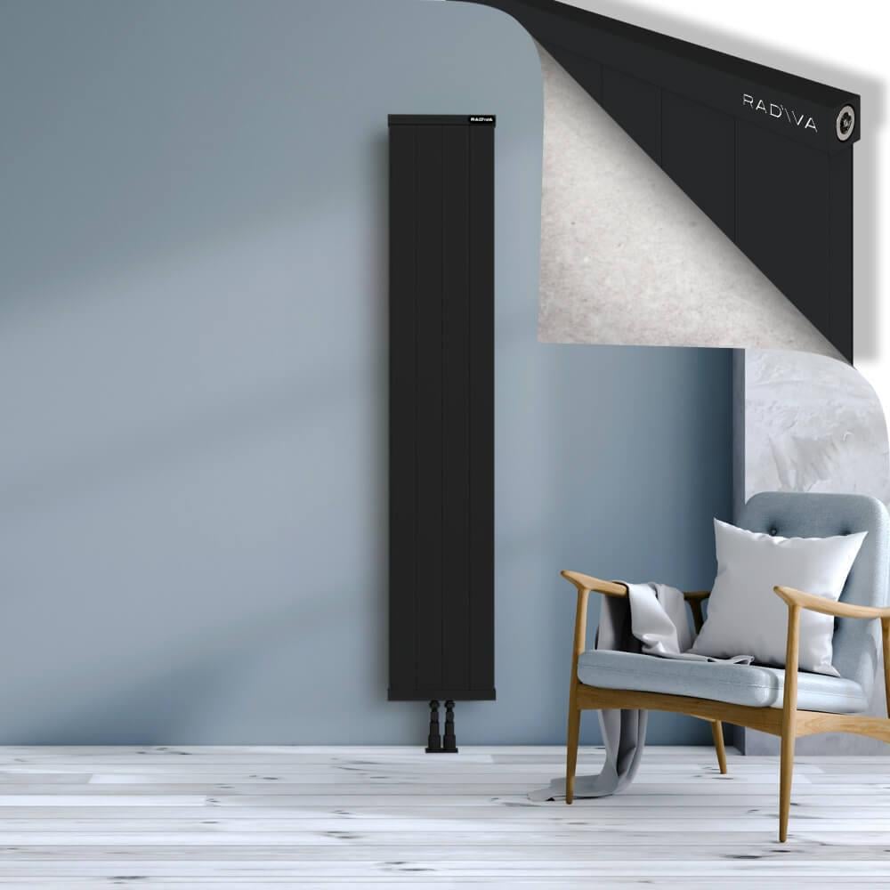 RIO Dekoratif Alüminyum Radyatör 1800x404 Siyah