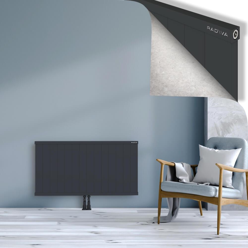 RIO Dekoratif Alüminyum Radyatör 600x1404 Koyu Antrasit