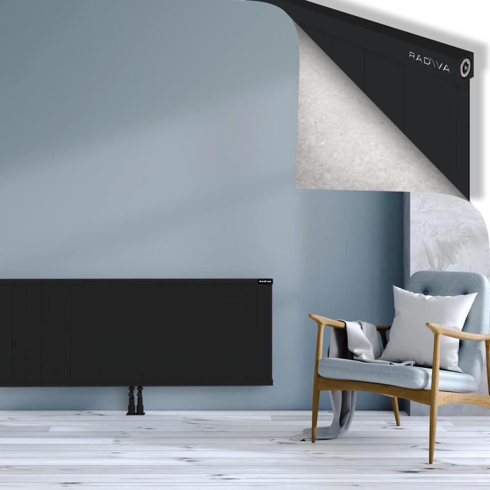 RIO Dekoratif Alüminyum Radyatör 600x2804 Siyah