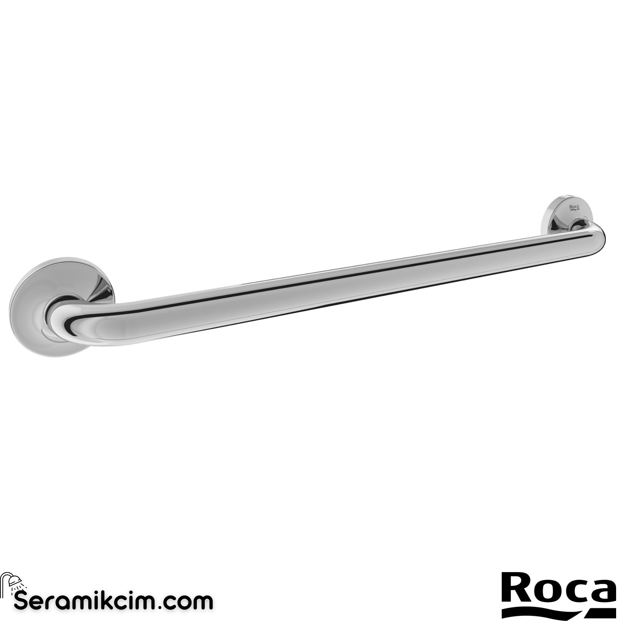 Roca Access Comfort Düz Tutunma Barı, Parlak Paslanmaz Çelik, 600 mm