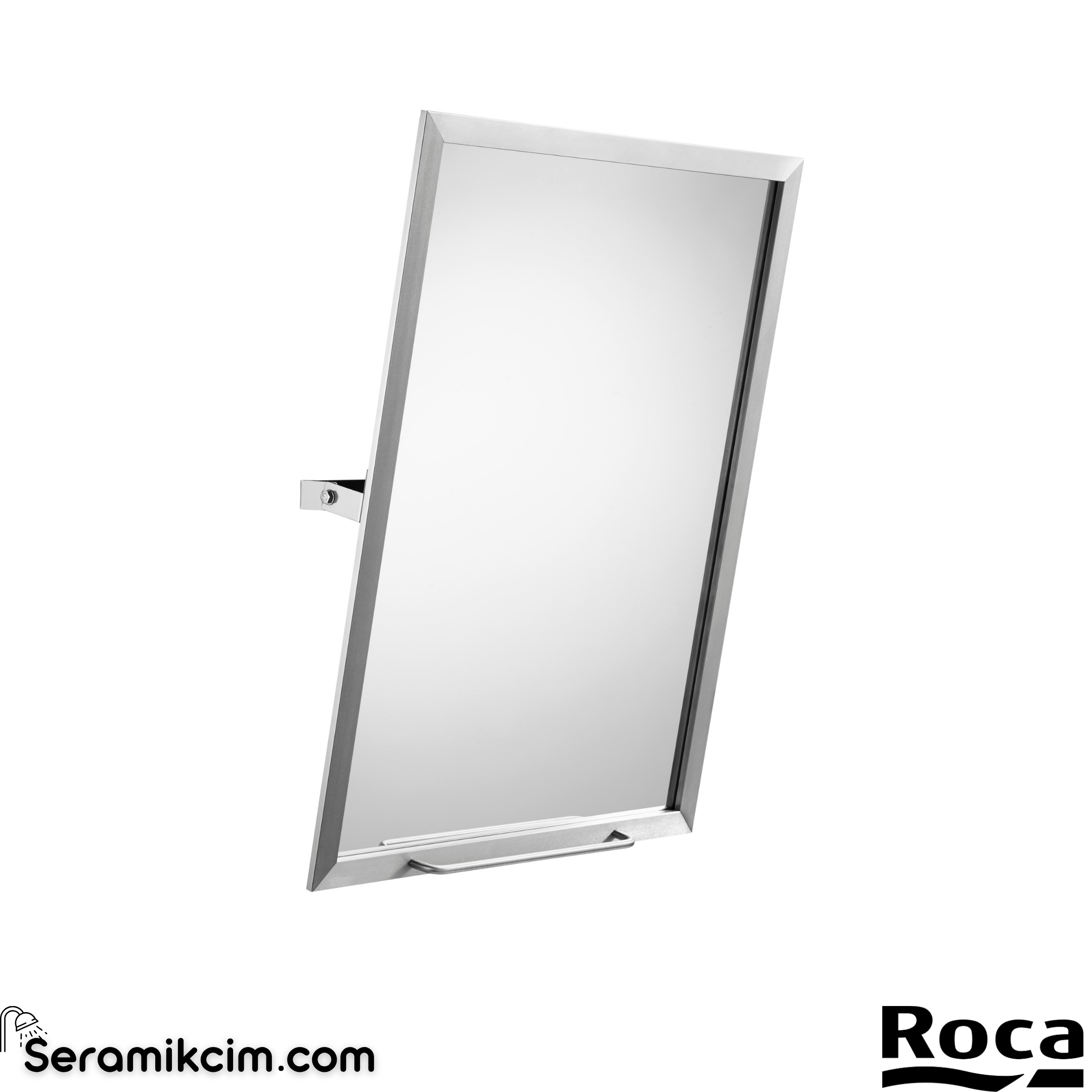 Roca Access Comfort Özel İhtiyaçlar için Eğimli Ayna, Paslanmaz Çelik 800x600 mm