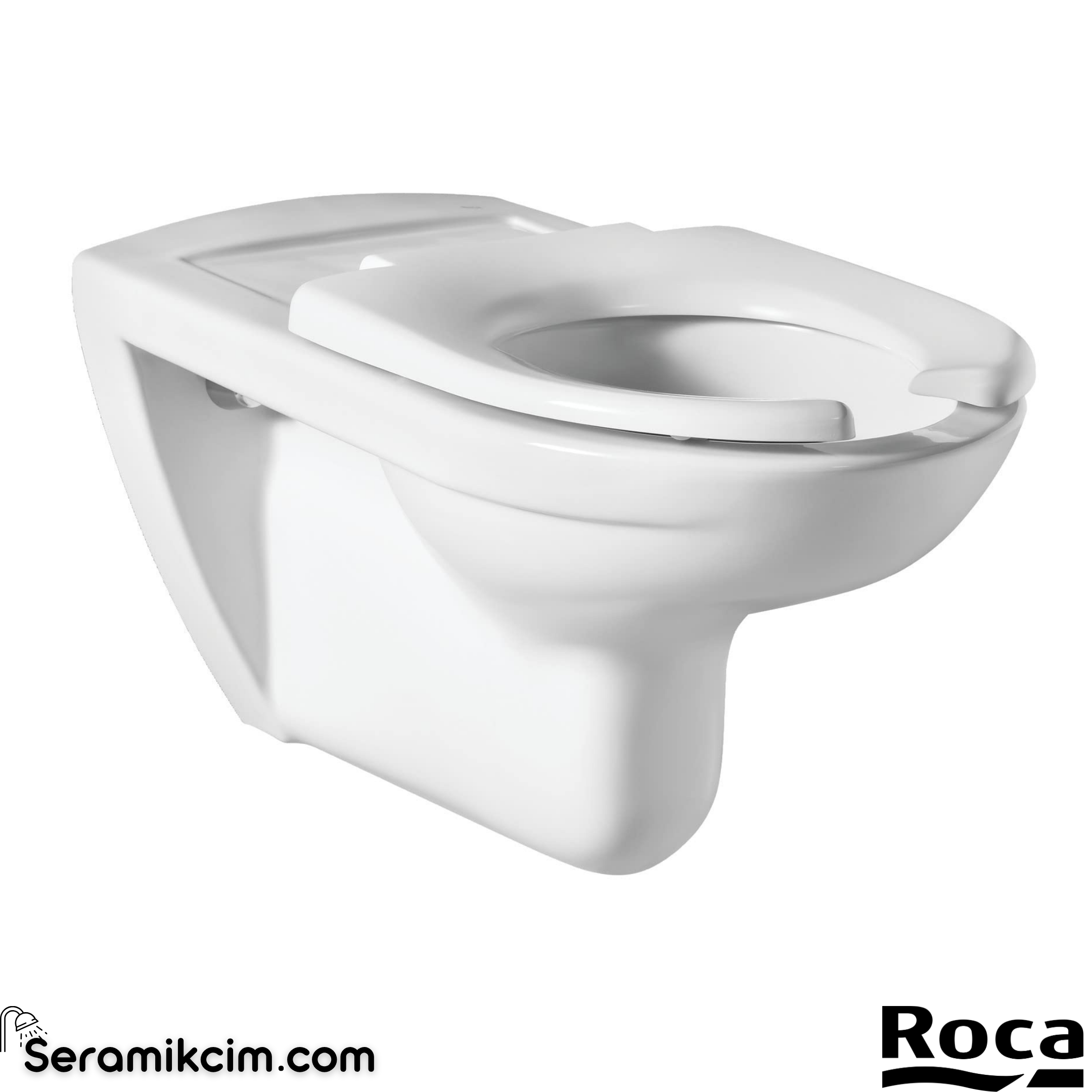 Roca Access Özel İhtiyaçlar için Yerden Klozet, Beyaz, 700 mm, Kanalsız, Yatay Çıkışlı