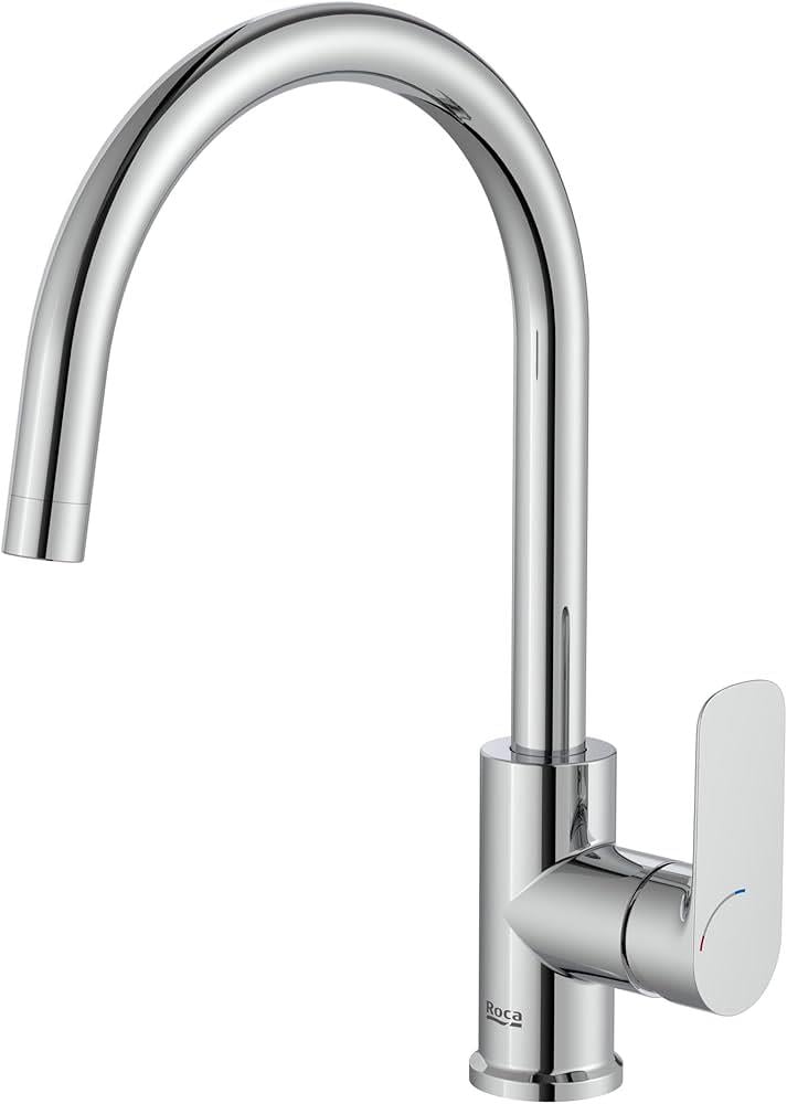 Roca Cala Döner Çıkış Uçlu Eviye Bataryası Krom, Cold Start A5A846EC00 - A5A846EC00