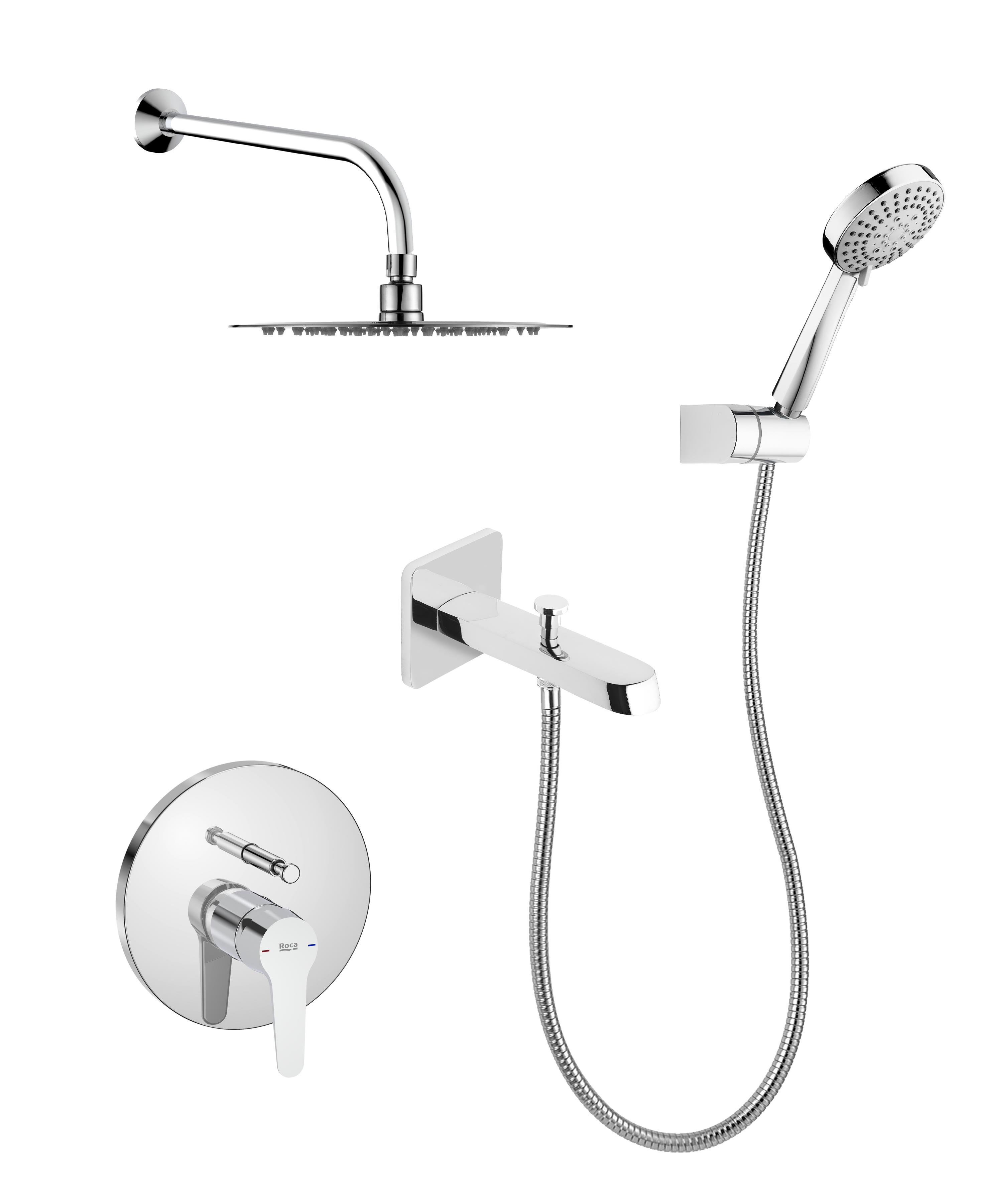 Roca Estreia Pack Eco 5li Ankastre Banyo Seti Çıkış Uçlu A5D257EC0K - A5D257EC0K