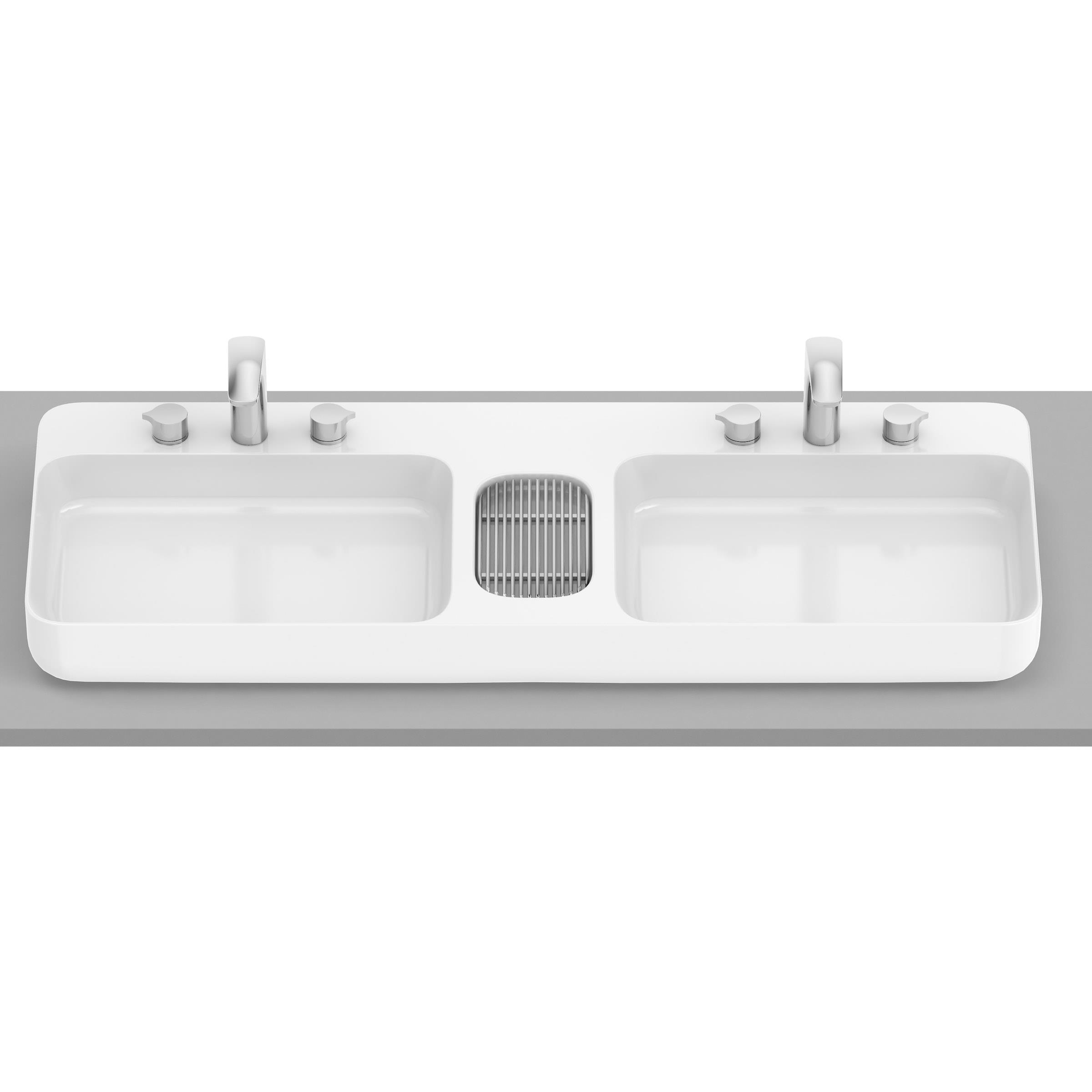 Roca Infinity Çift Hazneli Tezgah Üstü Lavabo Beyaz 1100 x 420 mm  A327271000 - A327271000