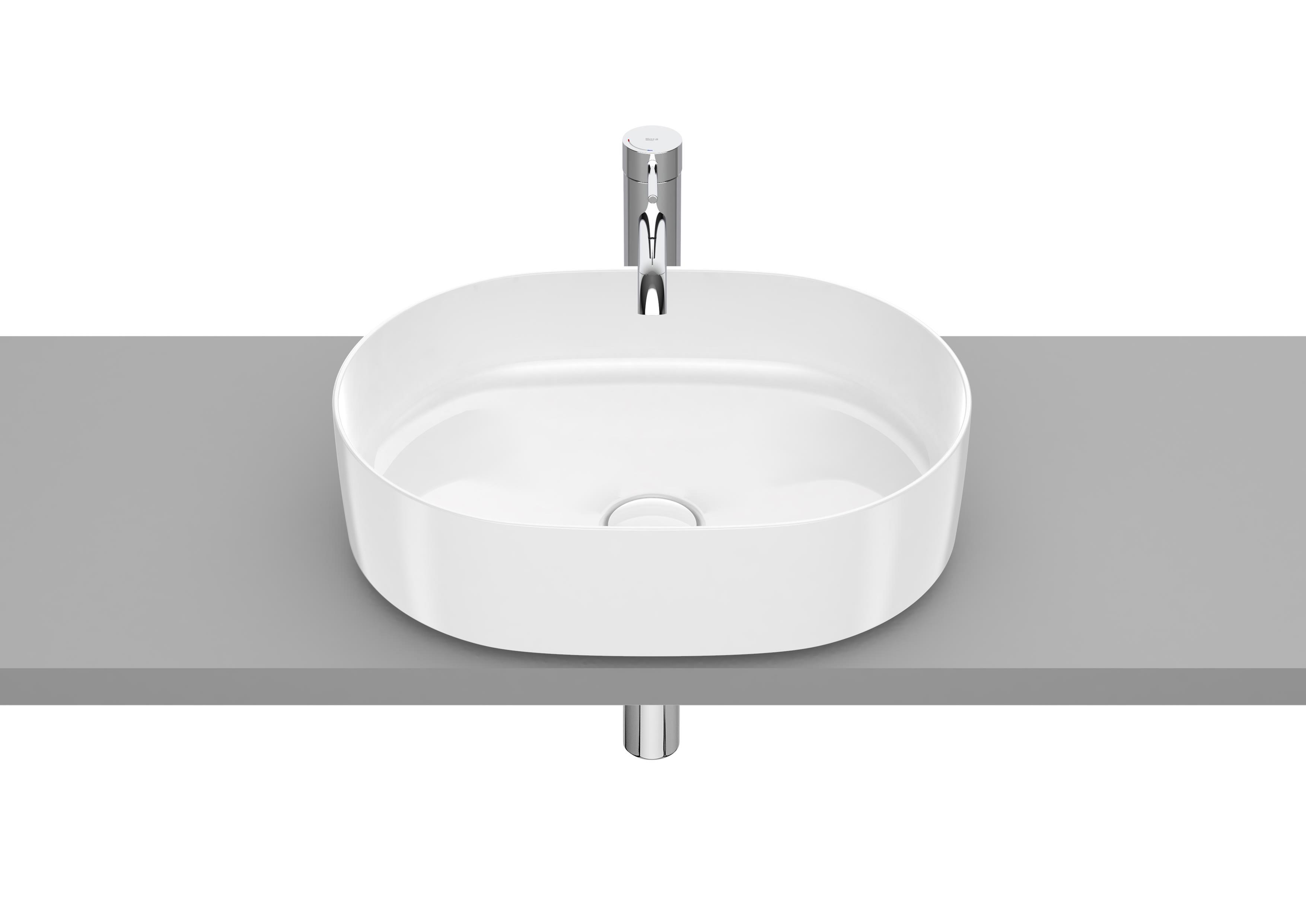 Roca Inspira Round FINECERAMIC® Tezgah Üstü Lavabo Beyaz ø 500 mm A327520000 - A327520000