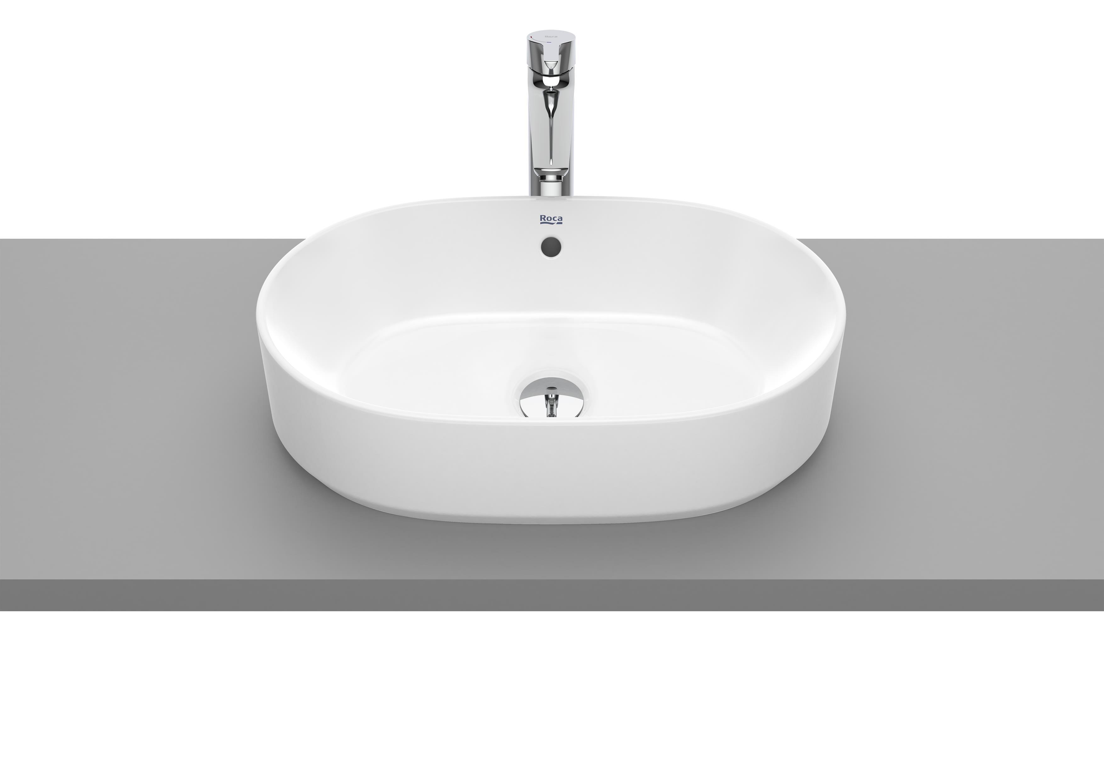 Roca The Gap Round Tezgah Üstü Lavabo Beyaz 550 x 390 mm A3270Y1000 - A3270Y1000