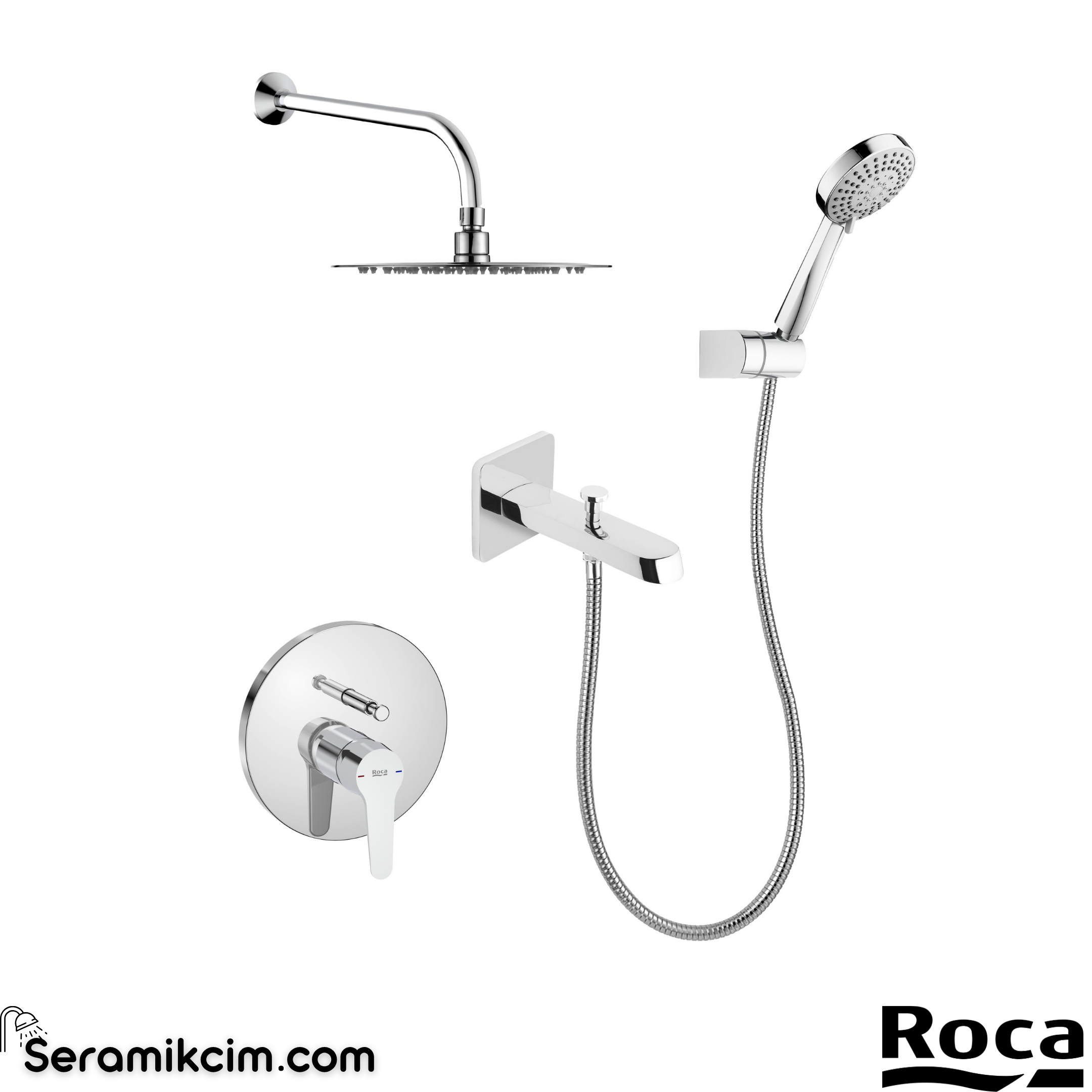 Roca Victoria Plus Ankastre Banyo Bataryası Set Krom A5D214FC0K