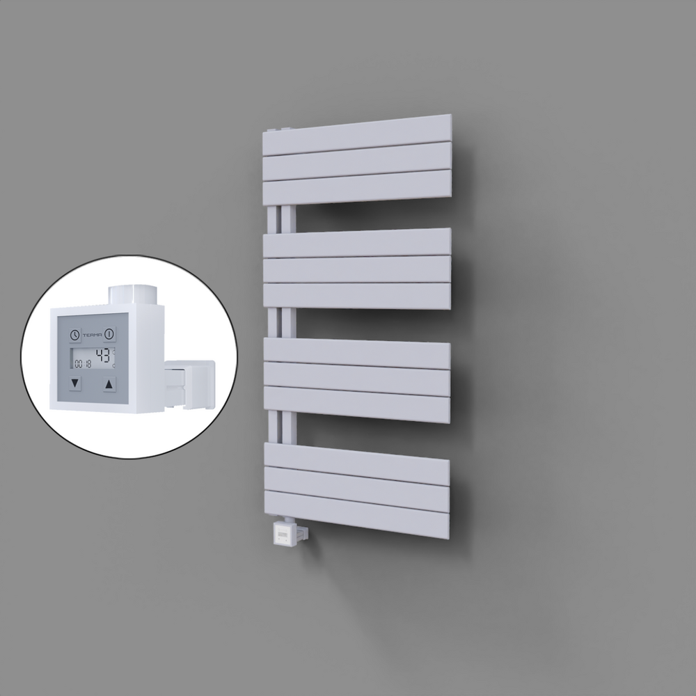 Sirius Dekoratif Elektrikli Havlupan 600x1150 Beyaz (KTX3 Termostat) 600W