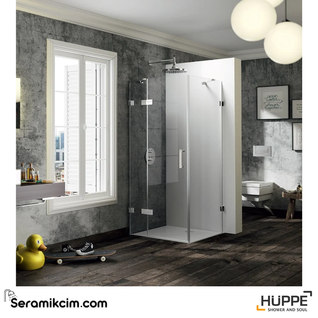 Solva Minimal SAK C SOLO T Ön Cephe 1 Sabit 1 Açılır Kapı Duşakabin (Montaj Dahil) - HUPPE.SM.SAK.C.SOLO.T