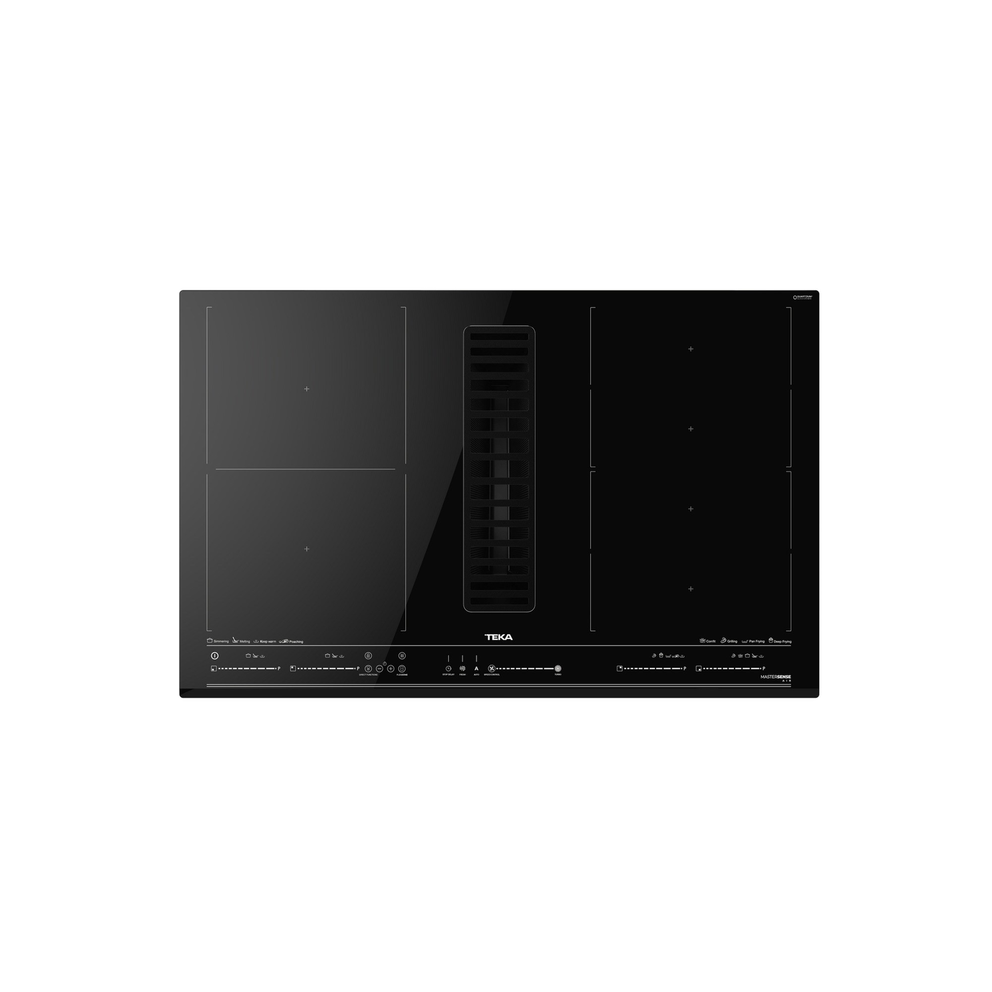 Teka MasterSense Air AFF 87601 MST 80 cm Davlumbazlı İndüksiyon Ocak Siyah 112730000