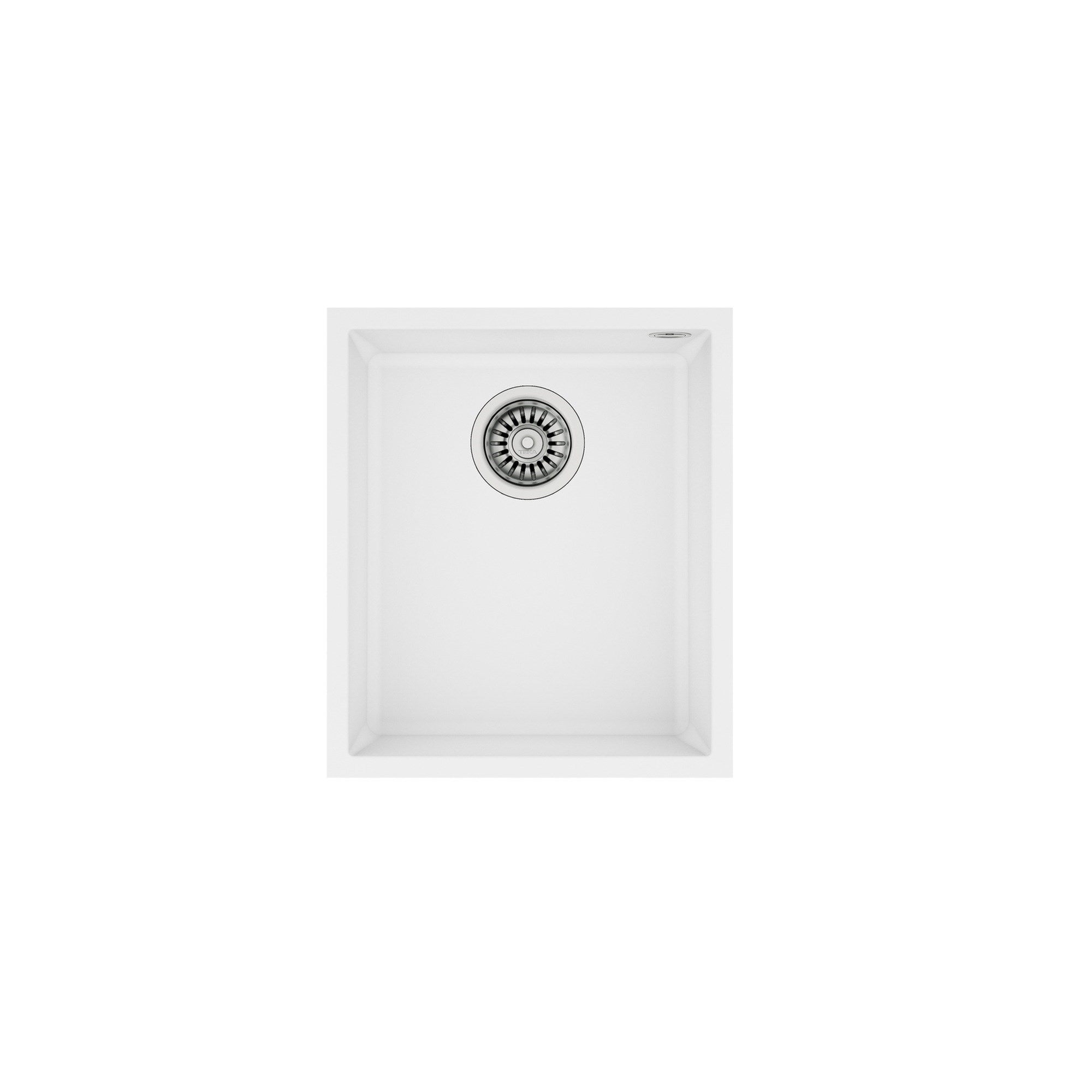 Teka Square 34.40 TG Tek Hazneli Tezgahaltı Granit Eviye Beyaz 115230034