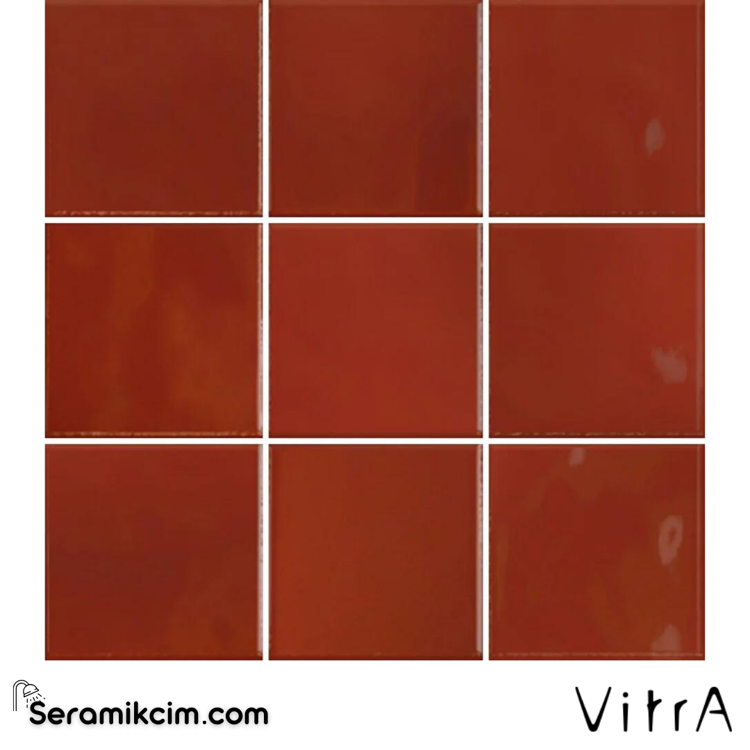 Vitra 10X10 RetroMix Lava Kırmızı Parlak  K94842580001VTE0 - K94842580001VTE0