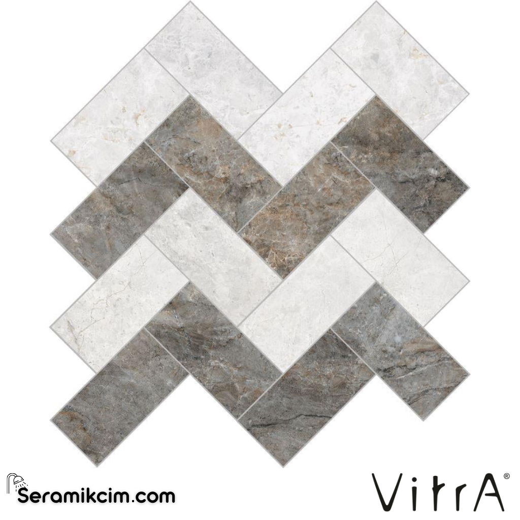Vitra 10X20 Marble Kesme Mix Sıcak Balıksırtı Full Lappato K9509058FLR1VTE0 - K9509058FLR1VTE0