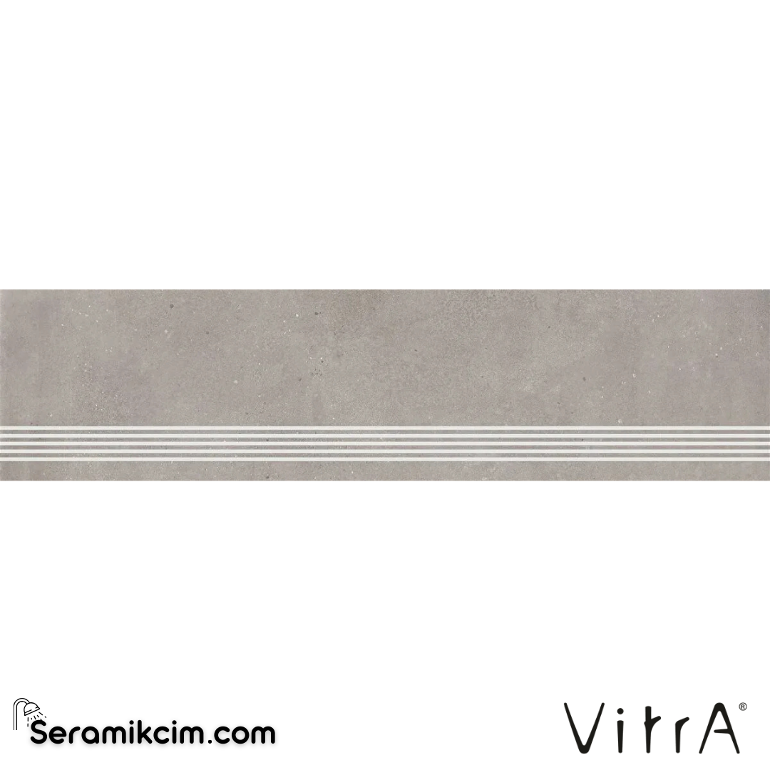 VitrA 30X120 Flakestone Gri Basamak Mat R10B  7R K951165R0001VTET - K951165R0001VTET