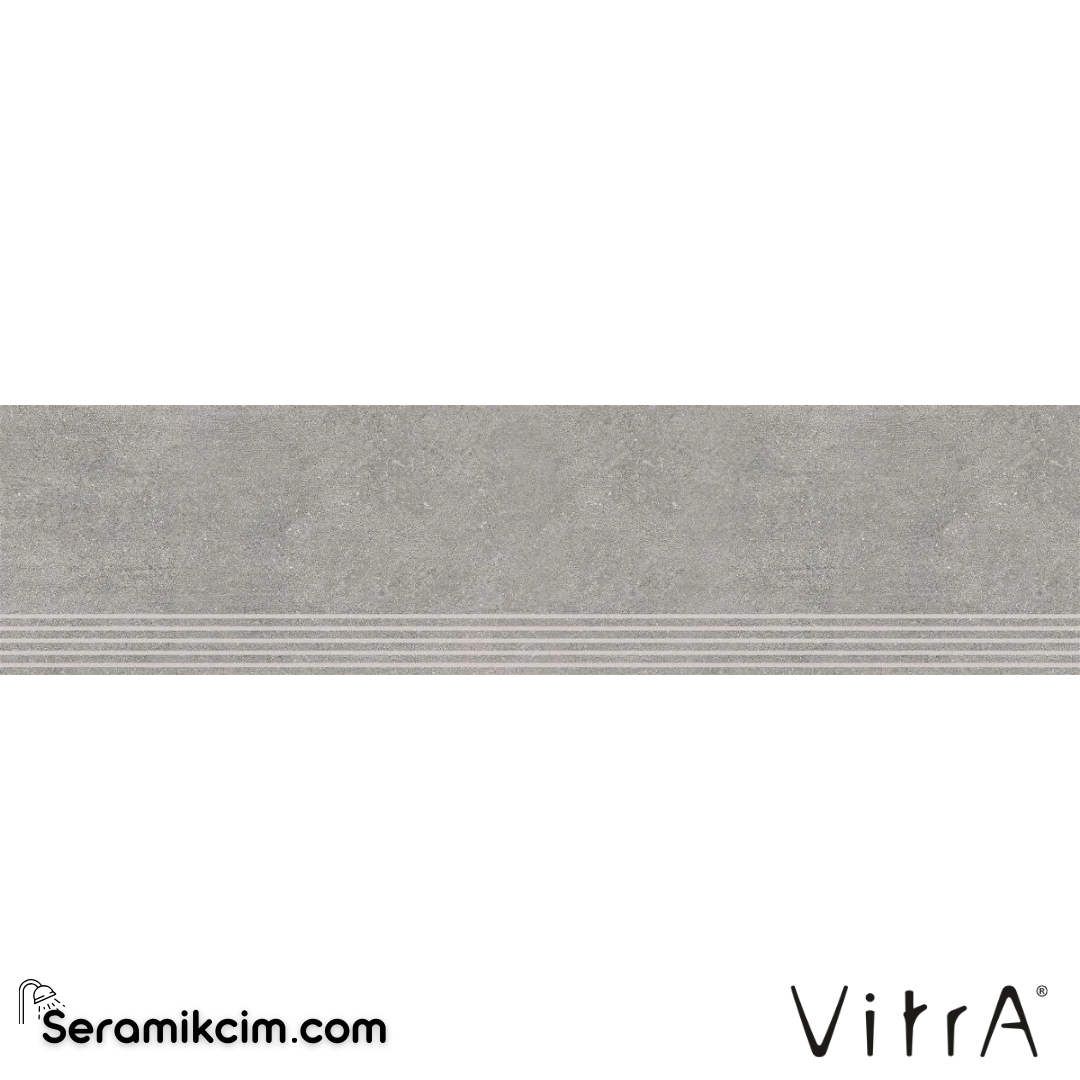 VitrA 30X120 Newcon Silver Gri Basamak Mat R10A  7R K946503R0001VTET - K946503R0001VTET