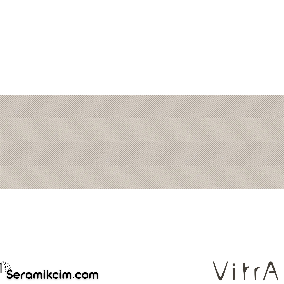 Vitra 30X90 Mode Beyaz Kil Bej Dekor Mat Shld 8R K948415BSR01VTE0