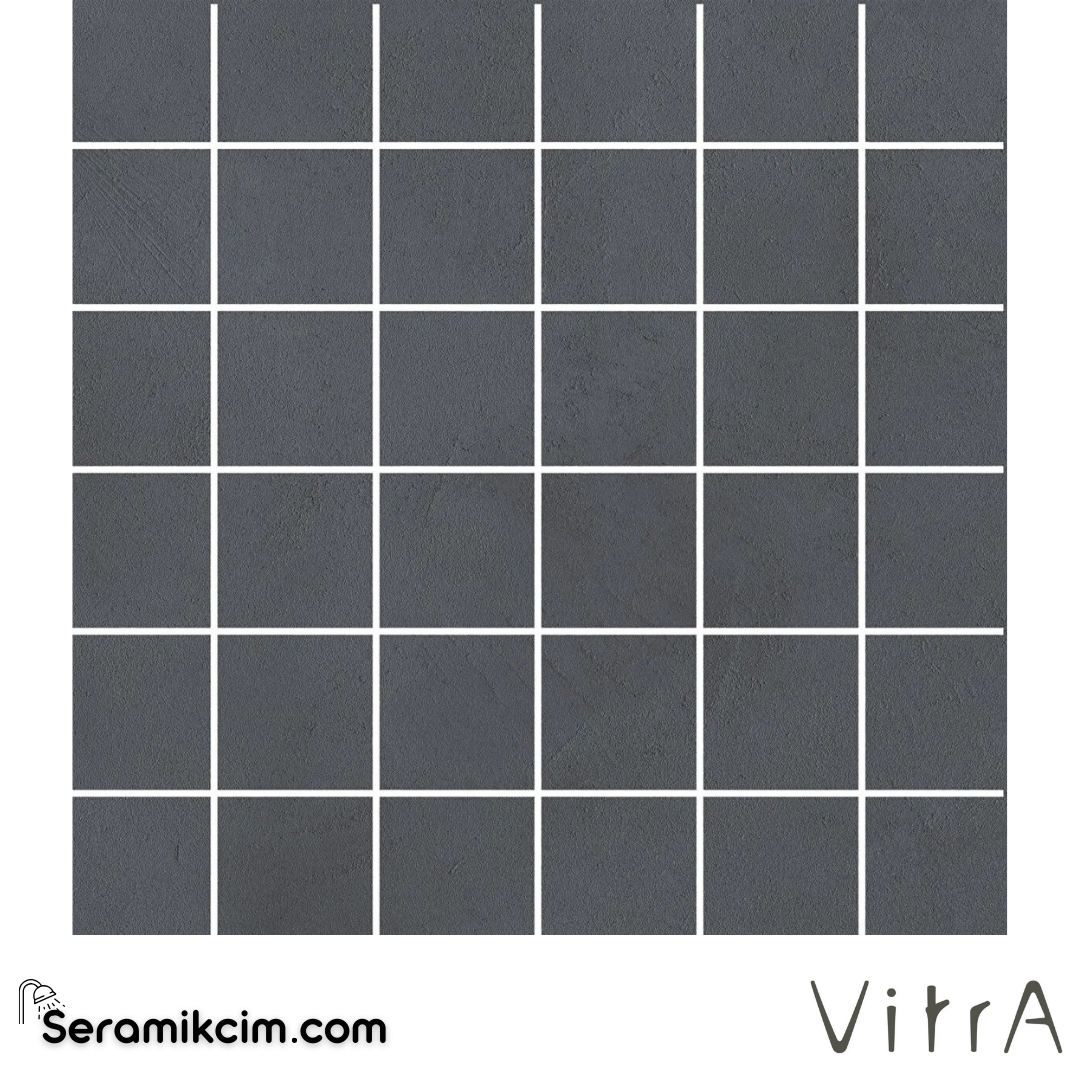 VitrA 5X5 Cementine Antrasit Ksmmosaık R10B K9507558R001VTE0 - K9507558R001VTE0