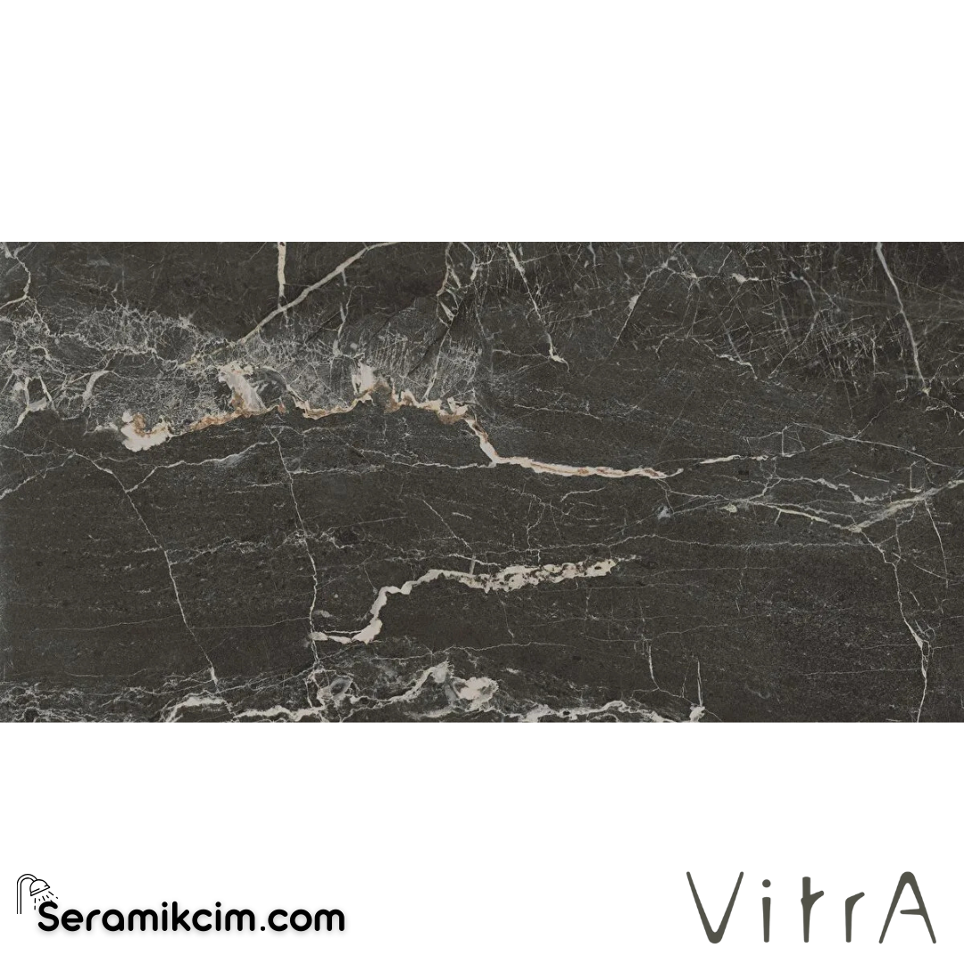 Vitra 60X120 Marmori St. Laurent Siyah Full Lappato K947011FLPR1VTSP - K947011FLPR1VTSP