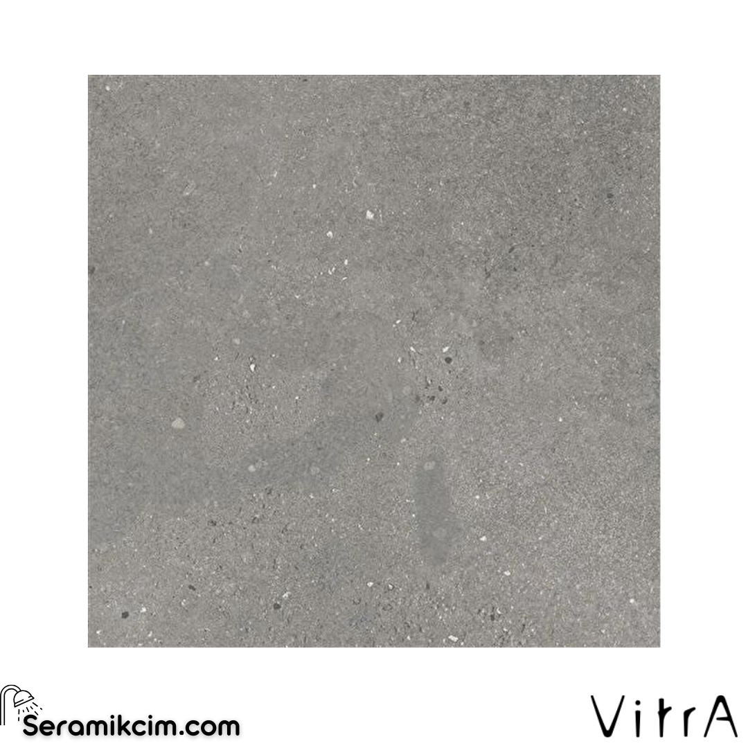 Vitra 60X60 Flakestone Koyu Gri Mat R10B 7R