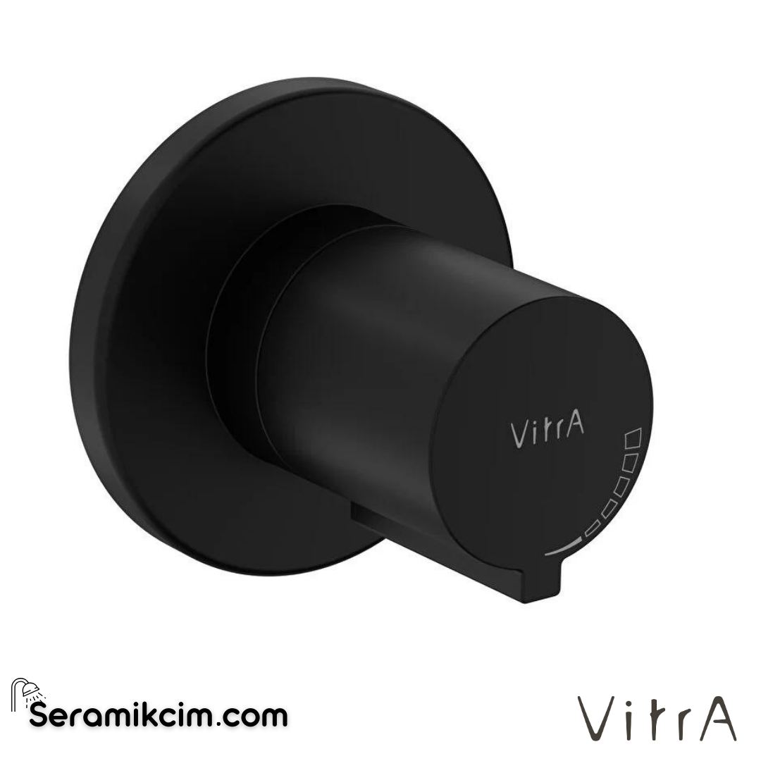 Vitra Ankastre Stop Valf (Sıva Üstü Grubu), Mat Siyah - A4146136