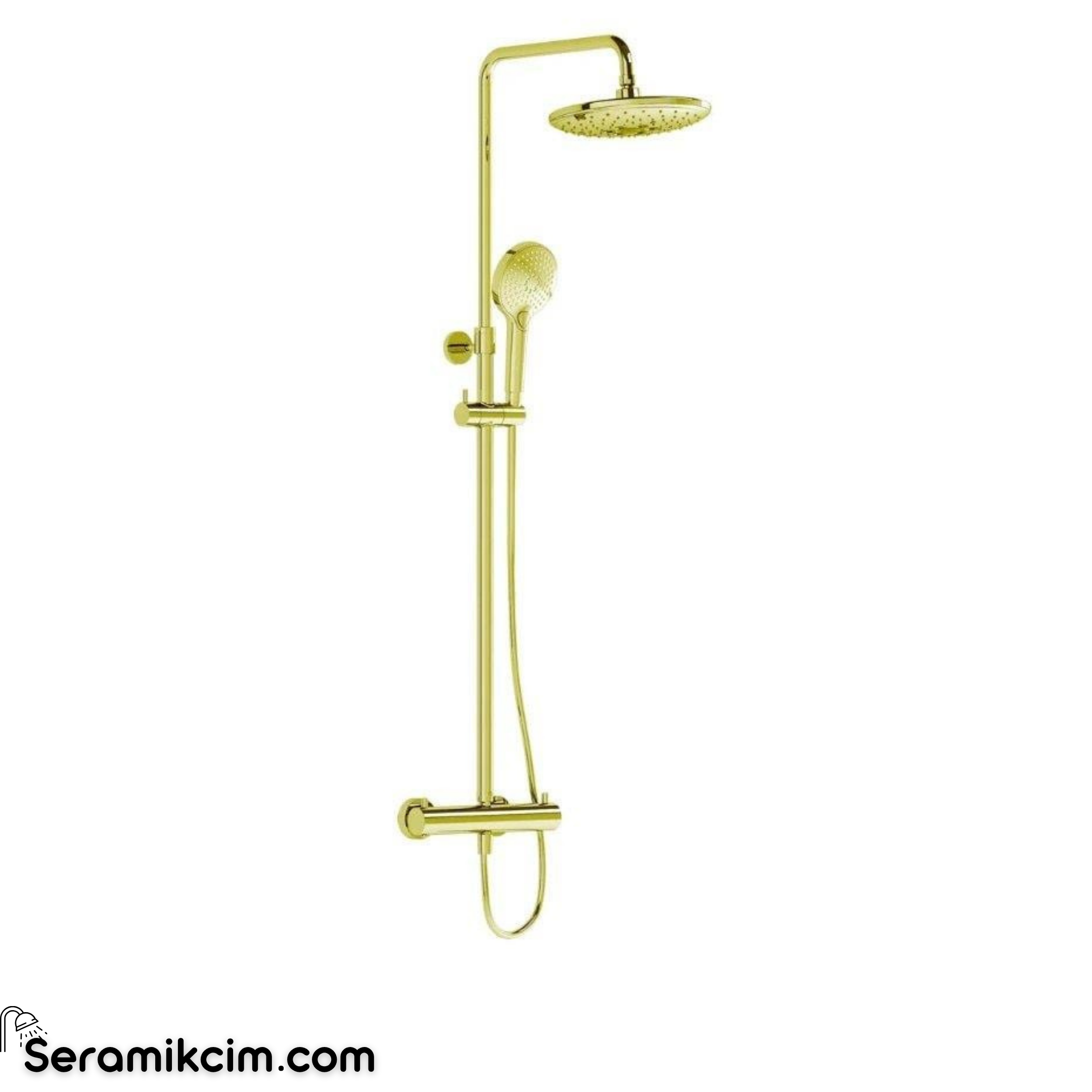 Vitra Aquaheat Bliss 240 2F Duş Sistemi Parlak Altın A4720574