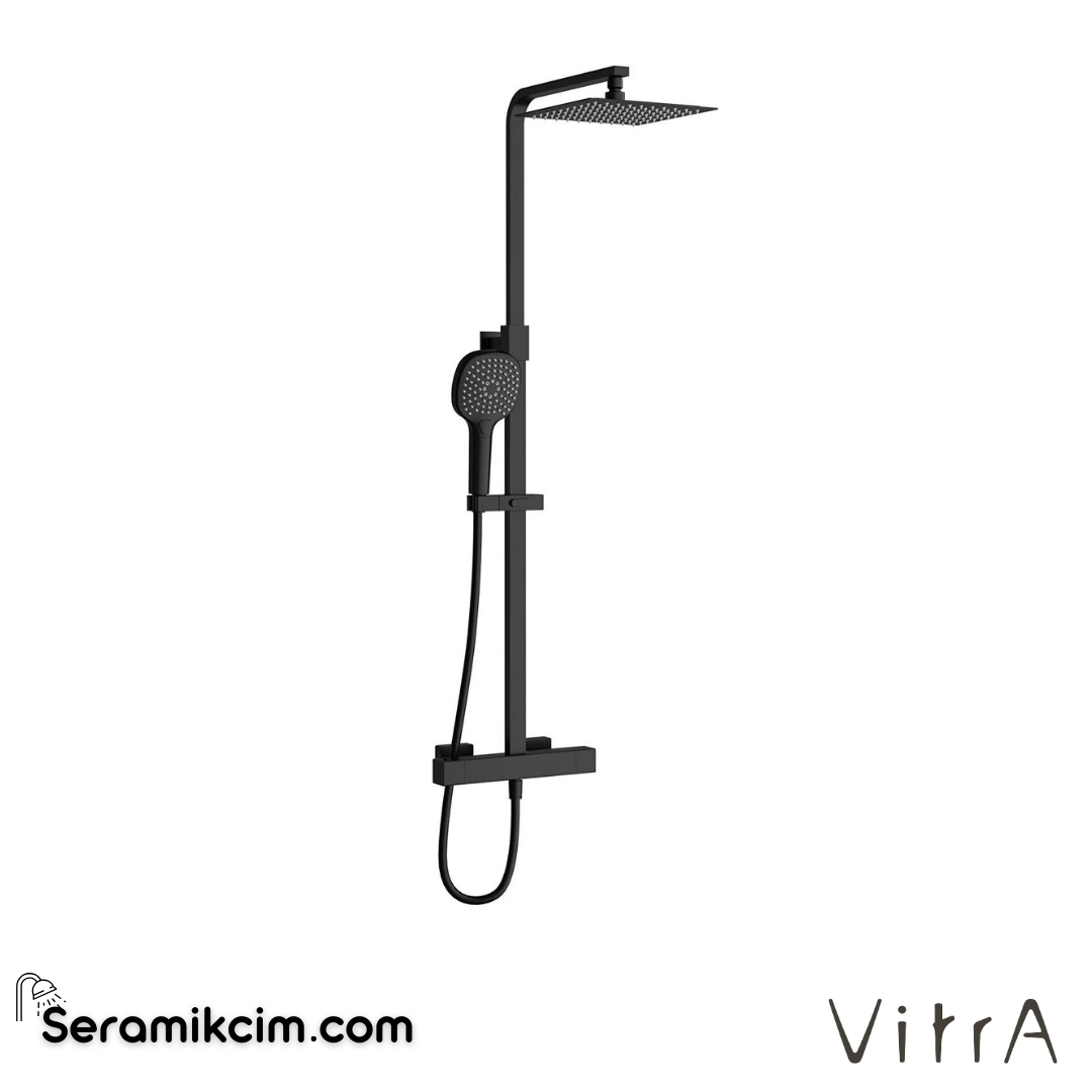 Vitra Aquaheat Bliss S 230 Duş Sistemi, Mat Siyah - A4720236