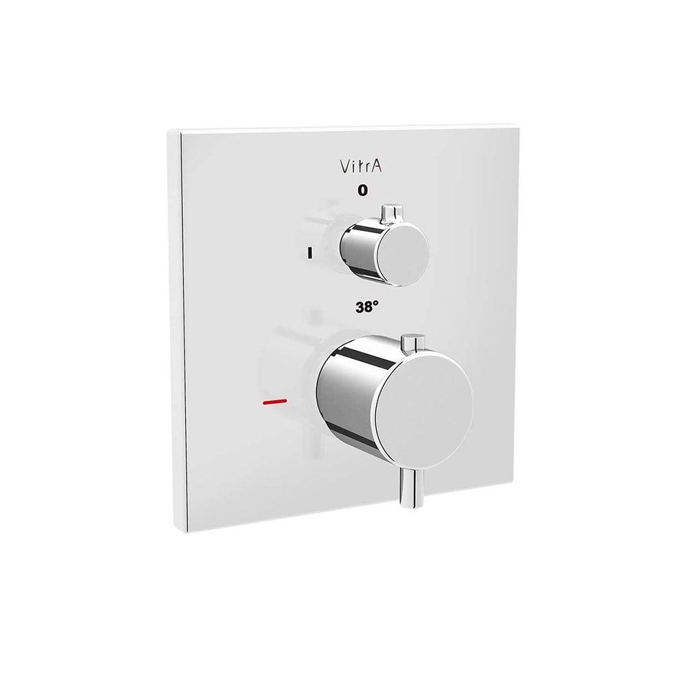 Vitra Aquaheat Square Ankastre Termostatik Banyo Bataryası (V-Box Sıva Üstü Grubu), Krom - A42668