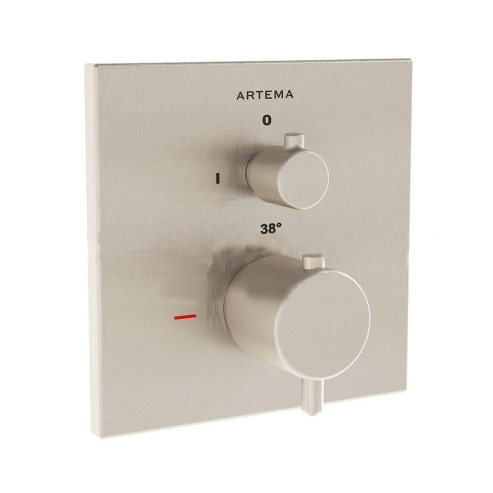 Vitra Aquaheat Square Ankastre Termostatik Duş Bataryası (V-Box Sıva Üstü Grubu), F.Nikel - A4266934