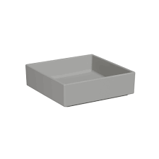 VitrA Archiplan Çanak Lavabo Kare, 40x40 cm Armatür Deliksiz, Su Taşma Deliksiz, Mat Taş Gri - 7440B076-0016