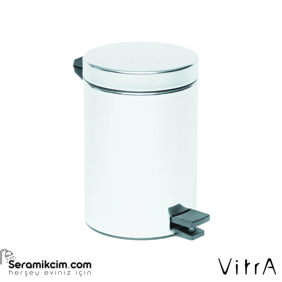 Vitra Arkitekta Çöp Kovası - 12 Lt., Parlak Paslanmaz Çelik