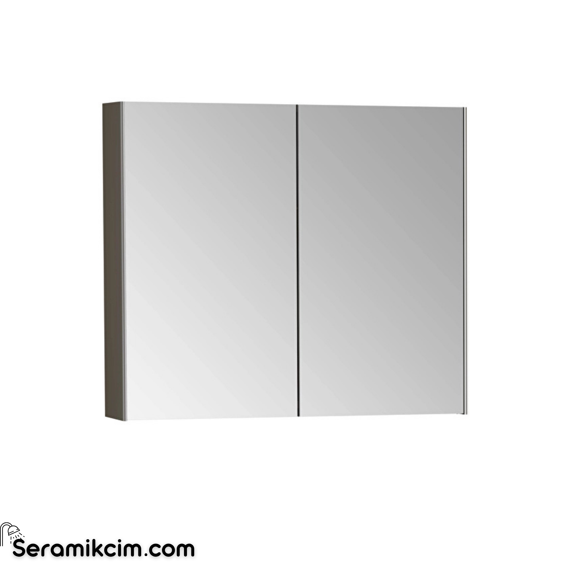 VitrA Base Dolaplı Ayna, 80 cm, fırçalı krom