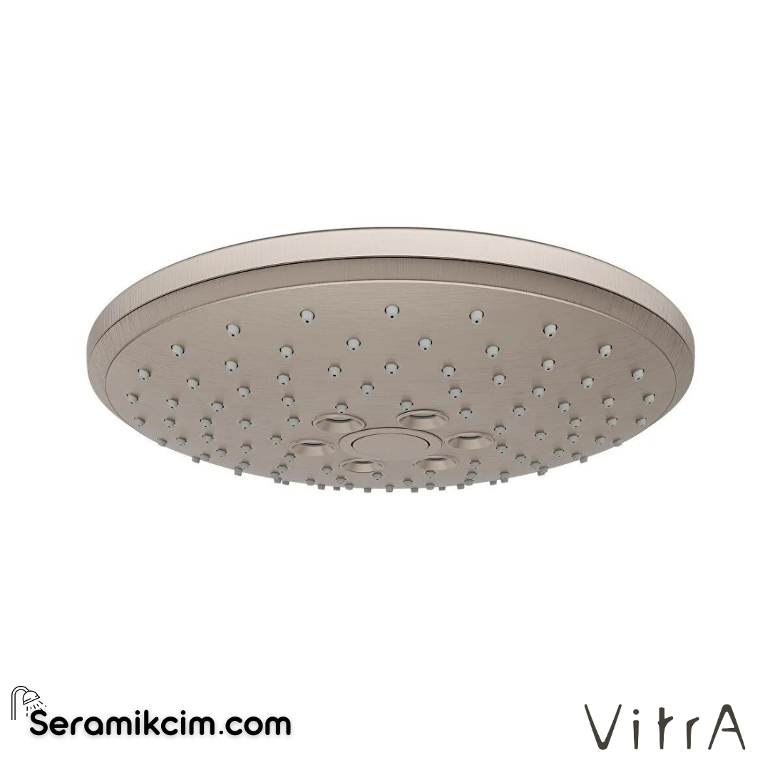 Vitra Bliss Round 2F Duş Başlığı, Fırçalı Nikel - A4574234