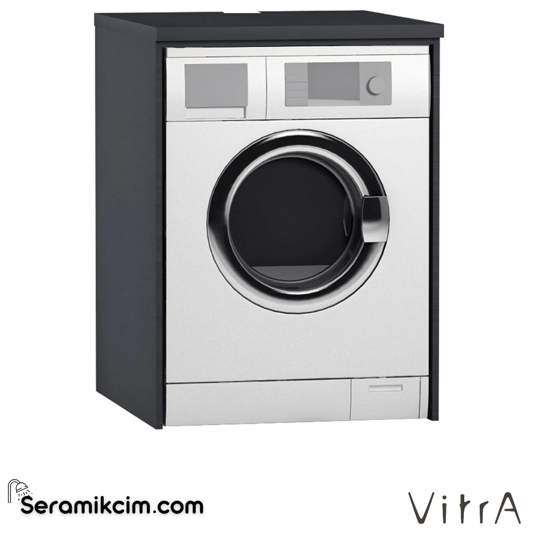 Vitra Çamaşır Makinesi Paneli, U-Oyuklu, Parlak Antrasit - 63474