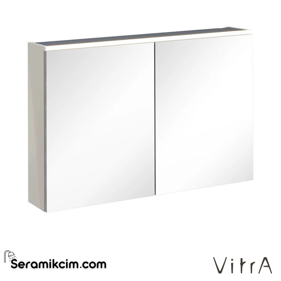 Vitra Core Dolaplı Ayna, 100cm, Parlak Sahara Beji, Aydınlatmalı - 67624