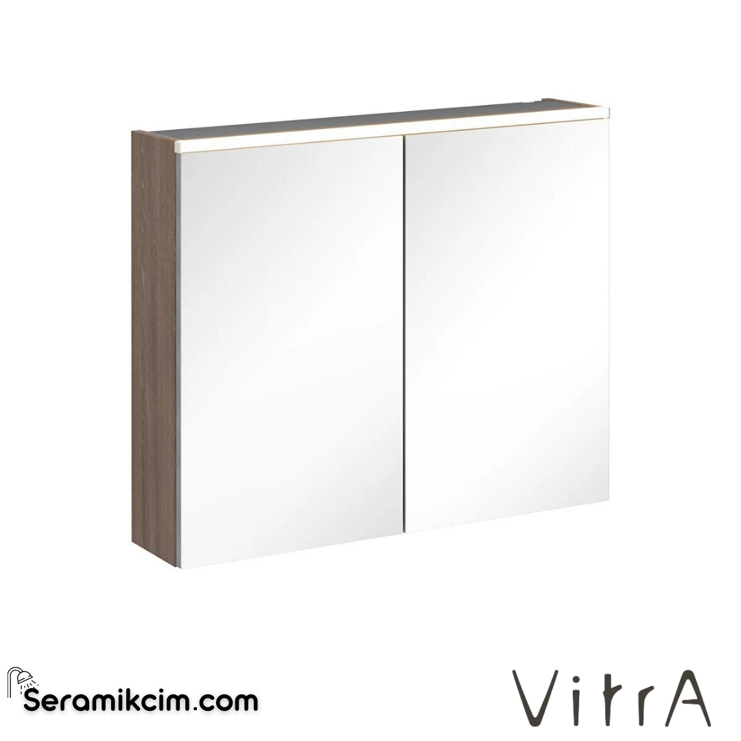 Vitra Core Dolaplı Ayna, 80cm, Aydınlatmalı Moka Meşe 67618 - 67618