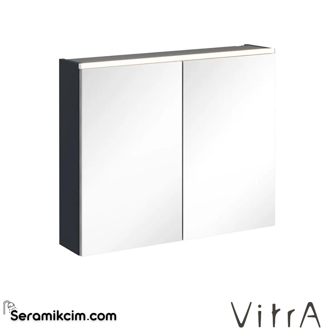 Vitra Core Dolaplı Ayna, 80cm, Aydınlatmalı Mat Lacivert 67615 - 67615