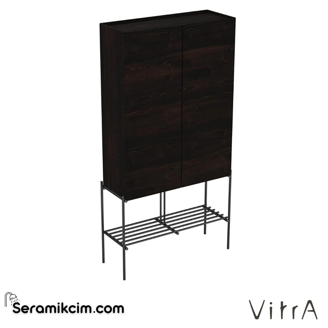 Vitra Equal Boy Dolabı, 70 Cm, Metal Ayaklı,  Karaağaç - 66531