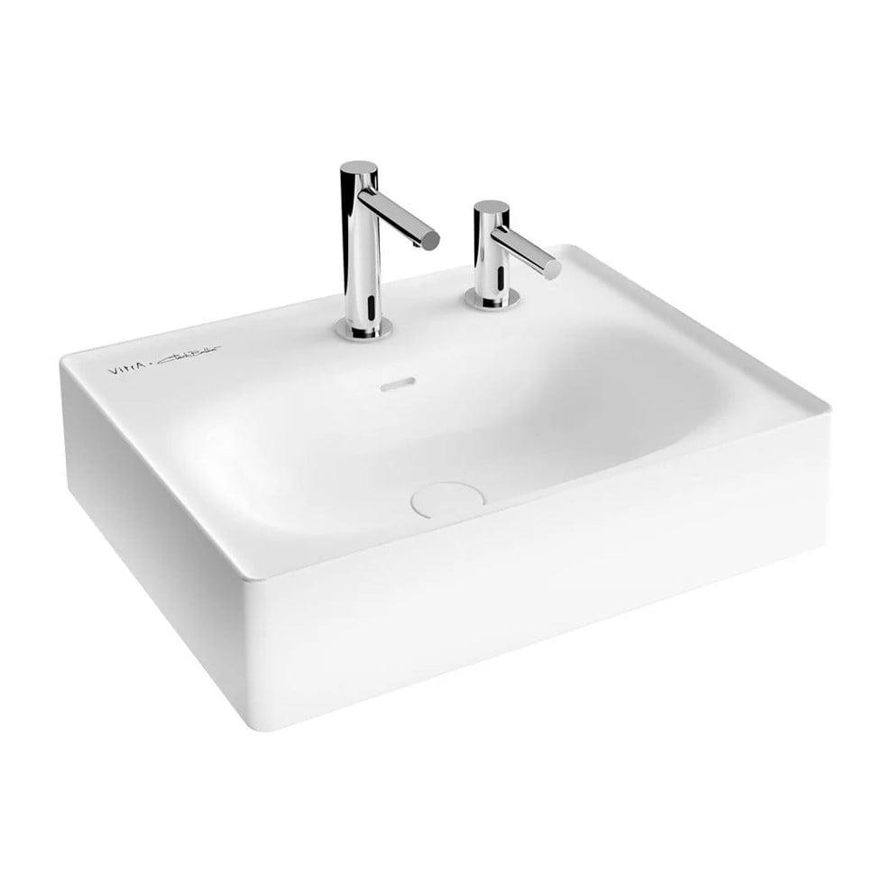 Vitra Equal Lavabo Dikdörtgen, 60X45 Cm Temassız, Tek Armatür Delikli, Su Taşma Delikli, Sabunluk Delikli, Clean, Beyaz - 7241B403-1514