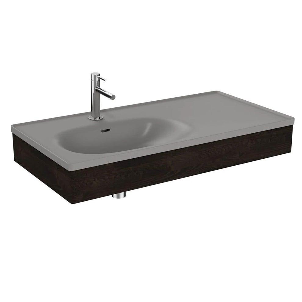 Vitra Equal Lavabo Ünitesi, 100 Cm, Asimetrik Gri Lavabolu,Karaağaç - 66057