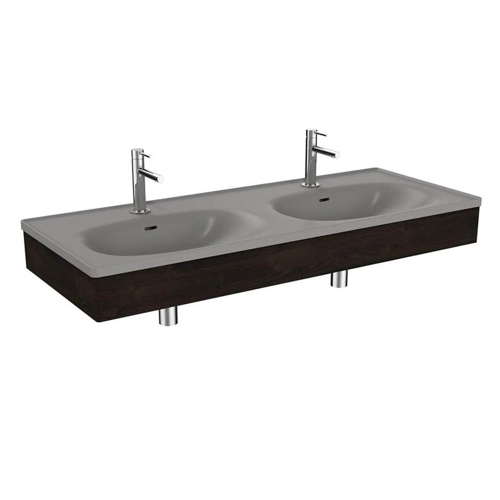 Vitra Equal Lavabo Ünitesi, 130 Cm, Çift Hazneli Gri Lavabolu,Karaağaç - 66063